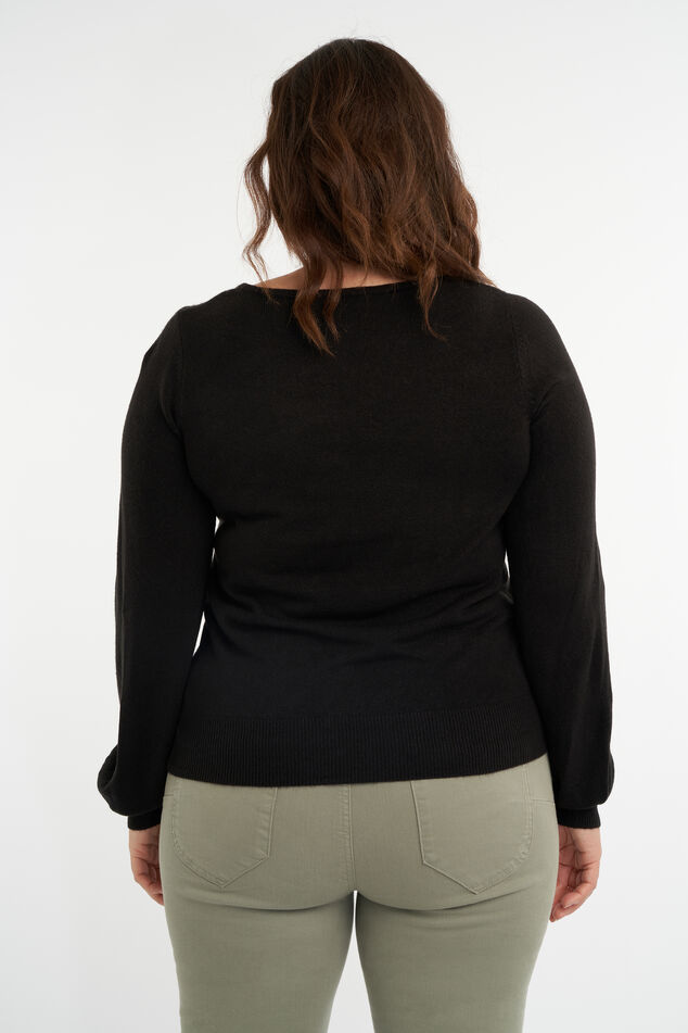 Trui met vierkante hals image number 3