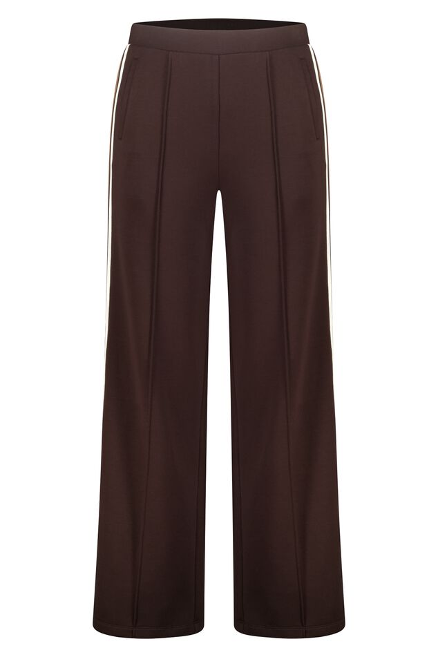 wide fit pantalon met bies aan de zijkant image number 1