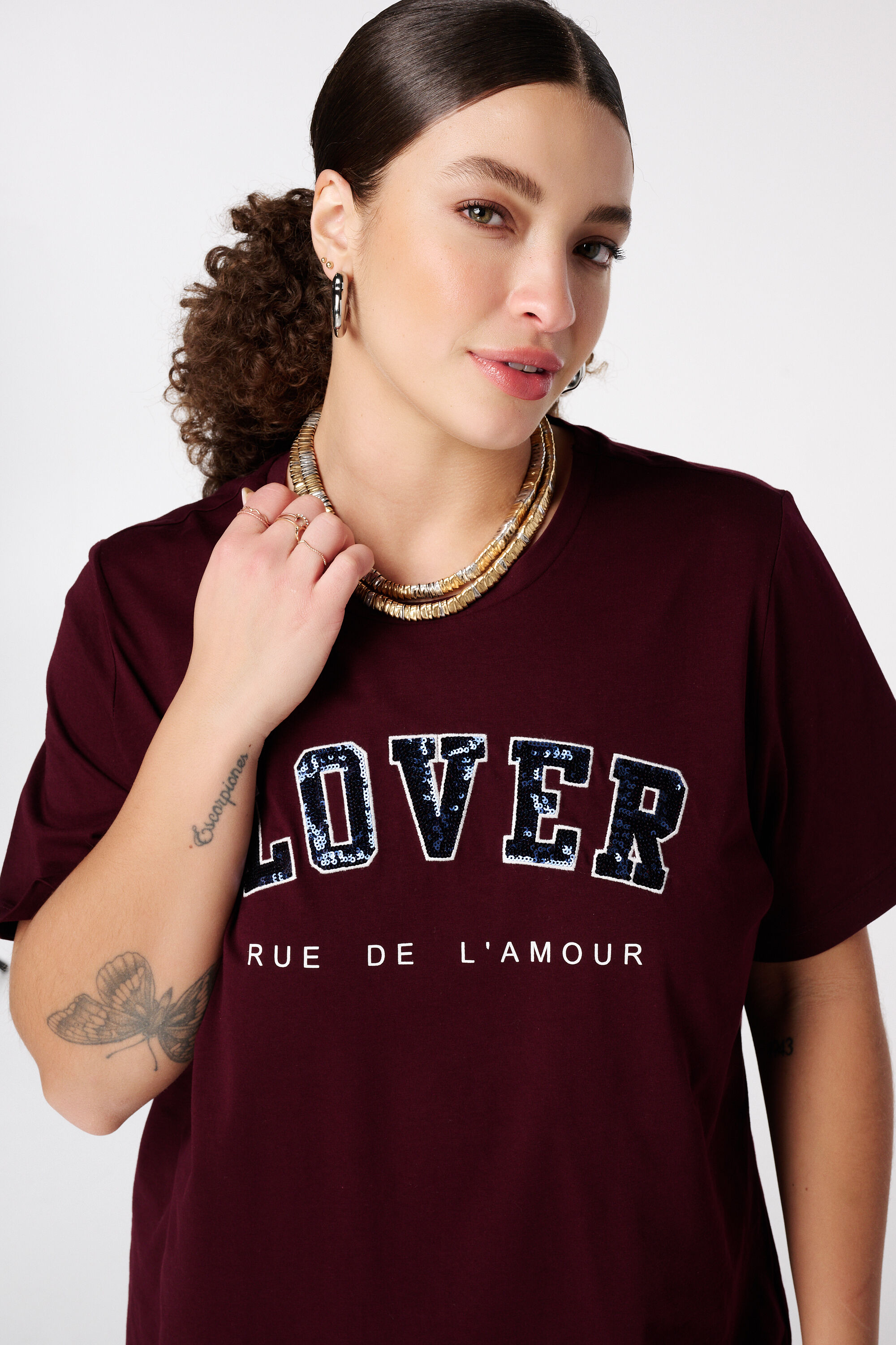 T-shirt &agrave; paillettes  image number 4