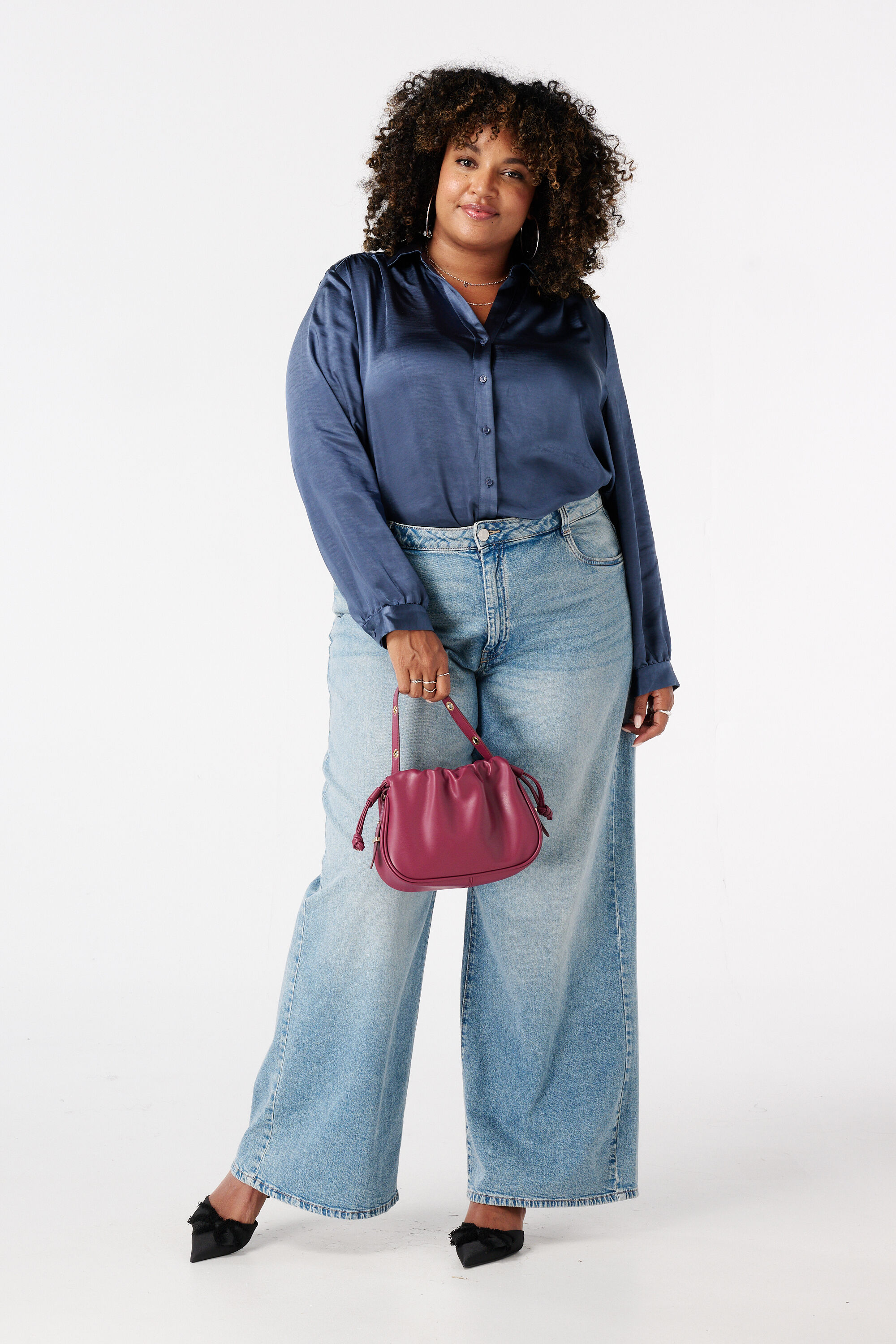 Blouse in satijnen look image number 5