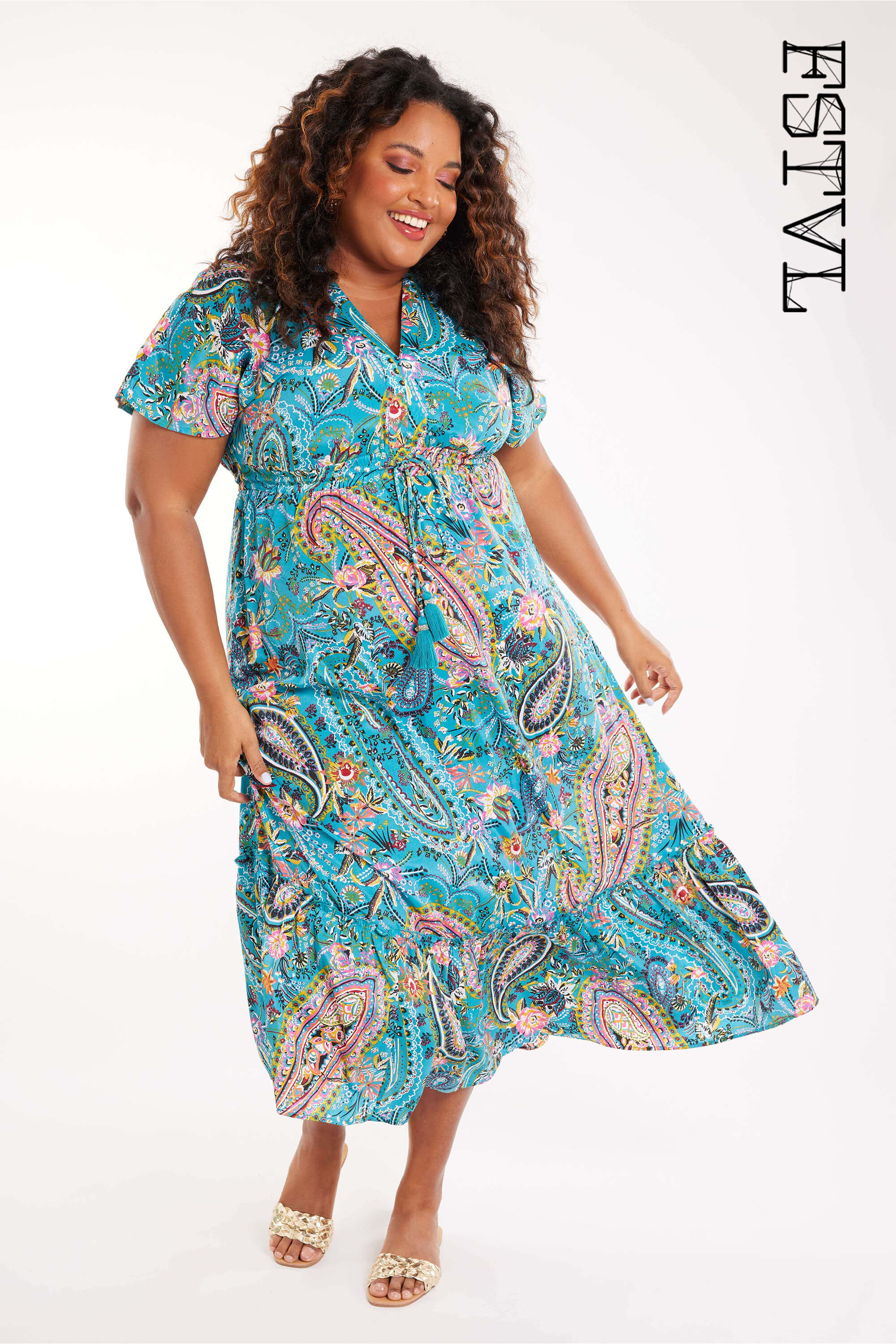 Dames Maxi jurk met print MS Mode