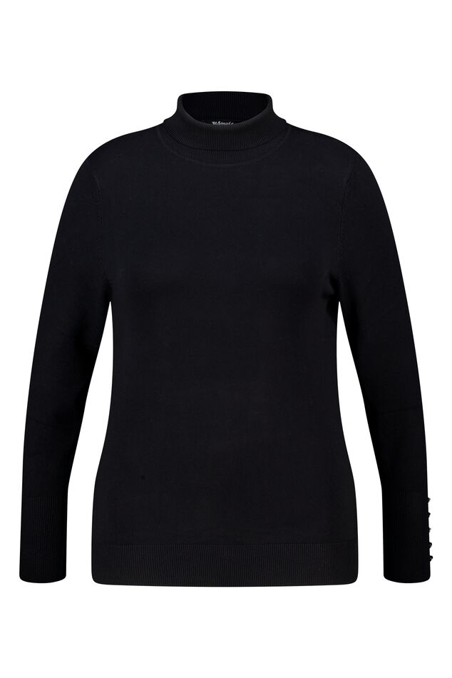Trui met turtle neck en sierknopen image number 1