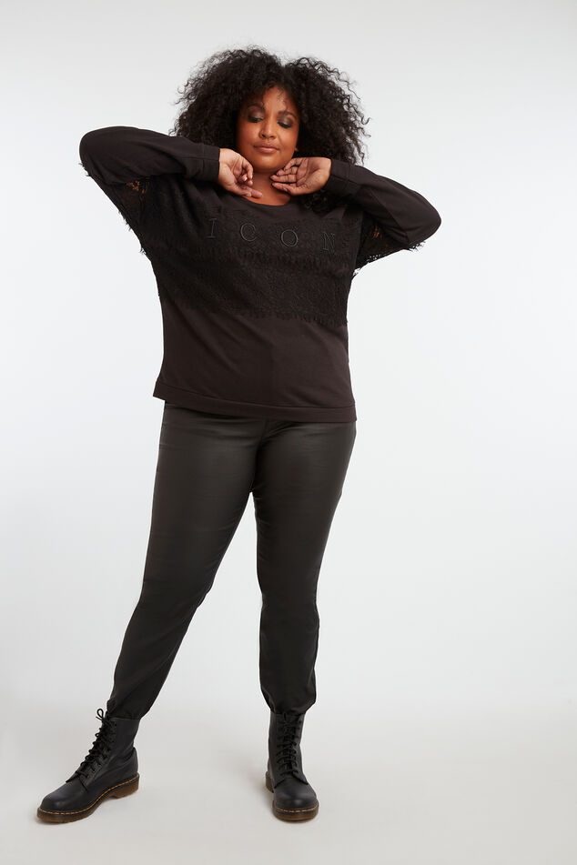 Sweater met kantdetails image number 0