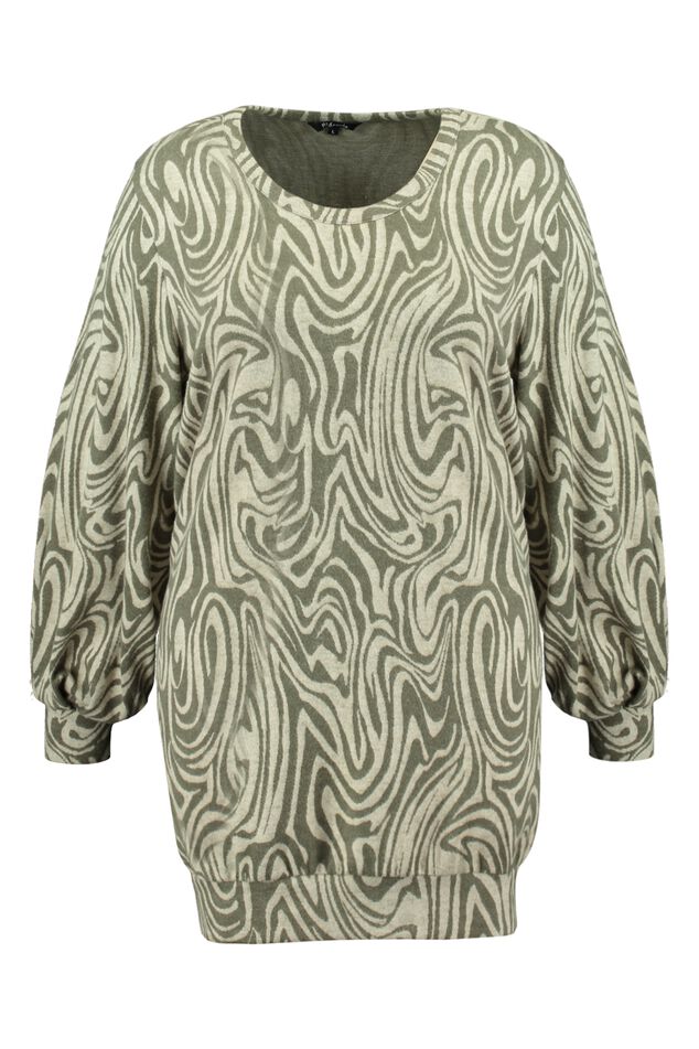 Lange trui met print image number 1