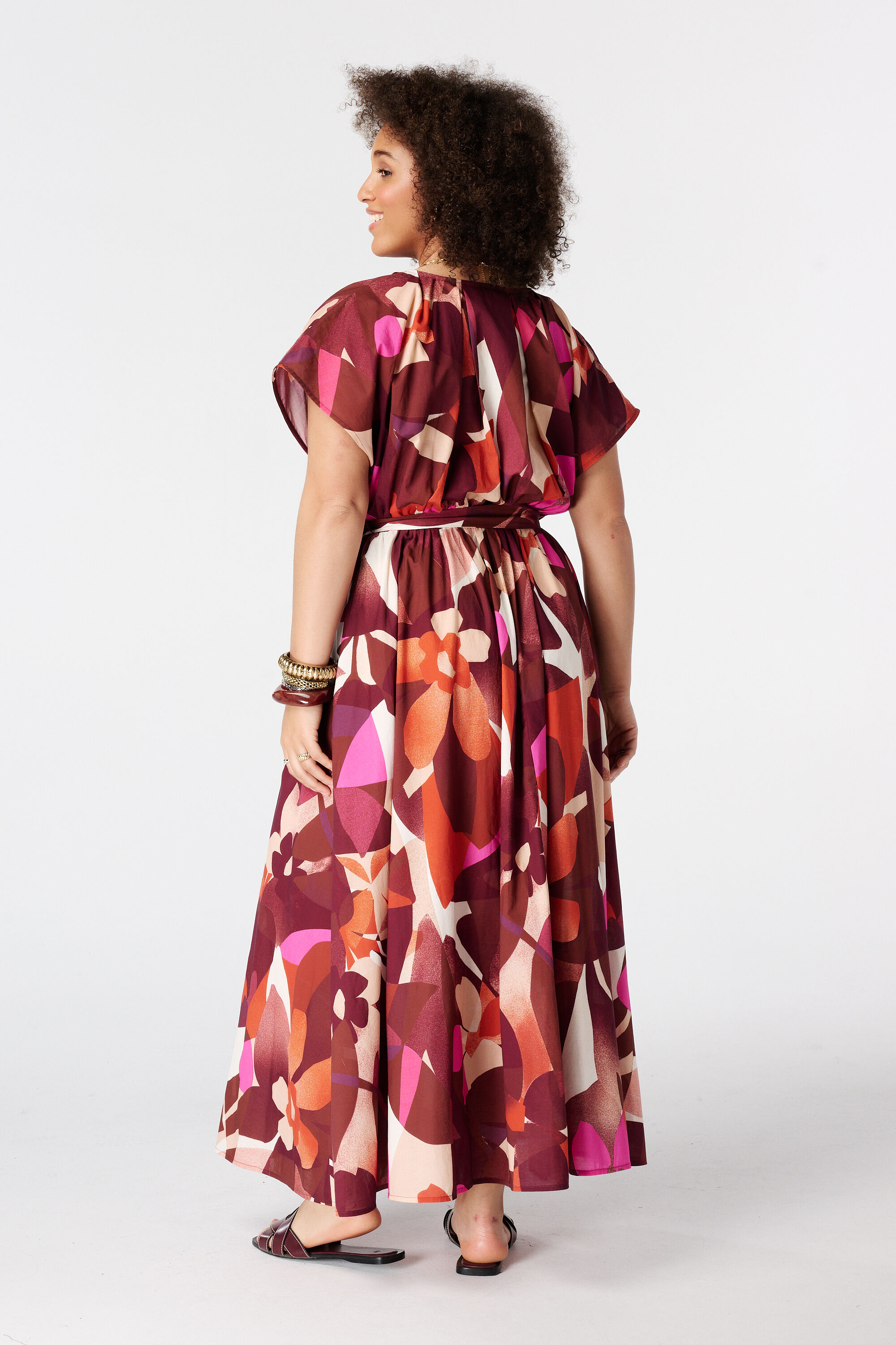 Maxi jurk met ceintuur image number 3