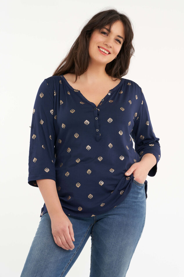 Haut à imprimé de feuilles  image number 0