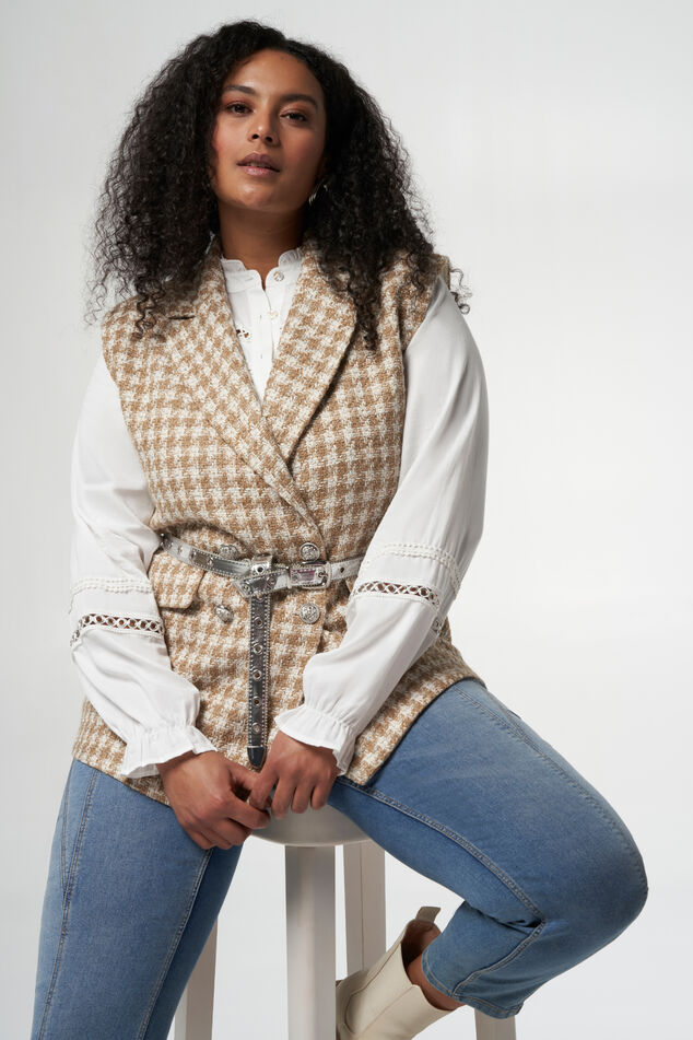 Gilet en tweed bicolore image number 0