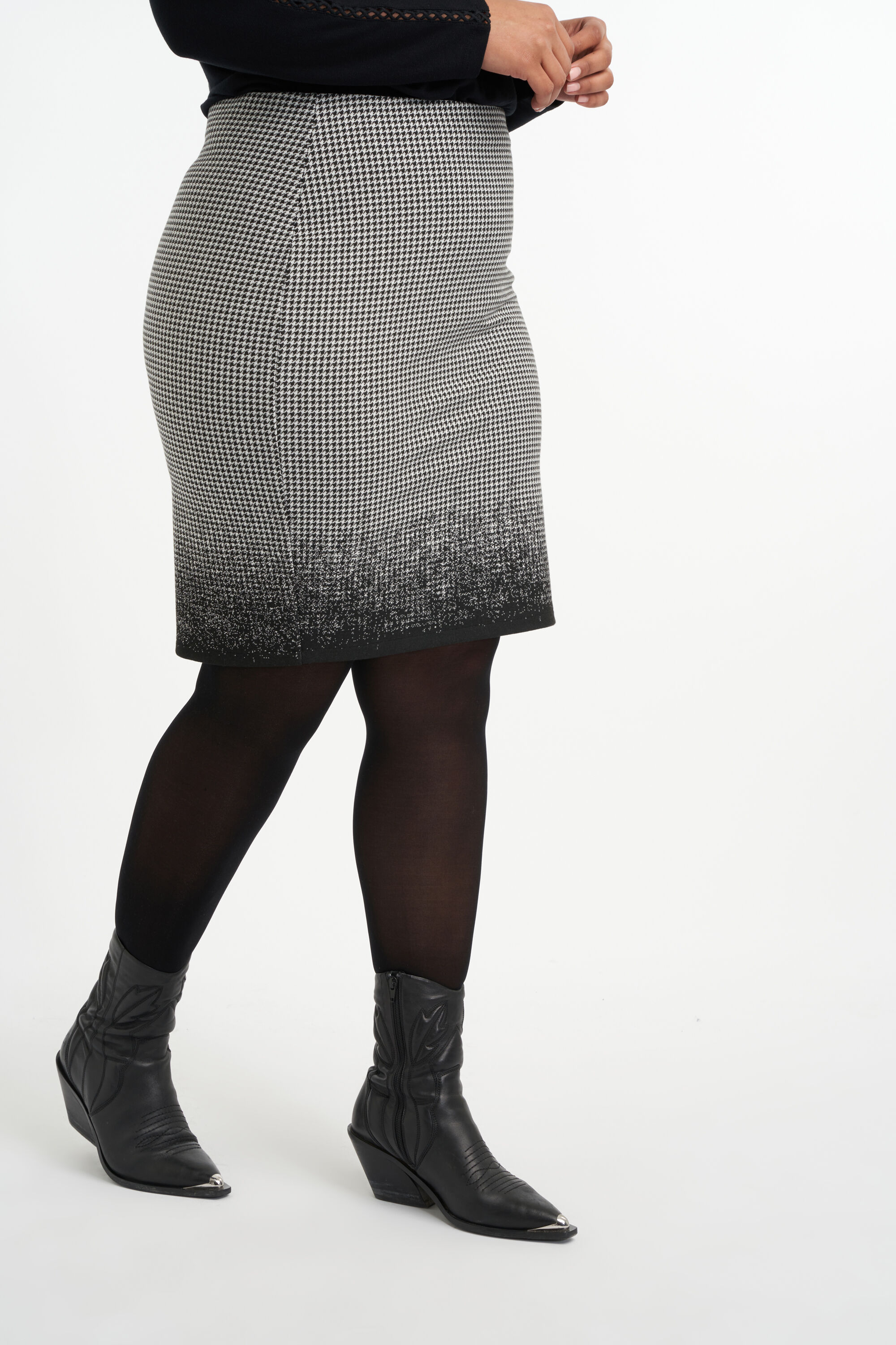 Dames Geruite midi rok MS Mode