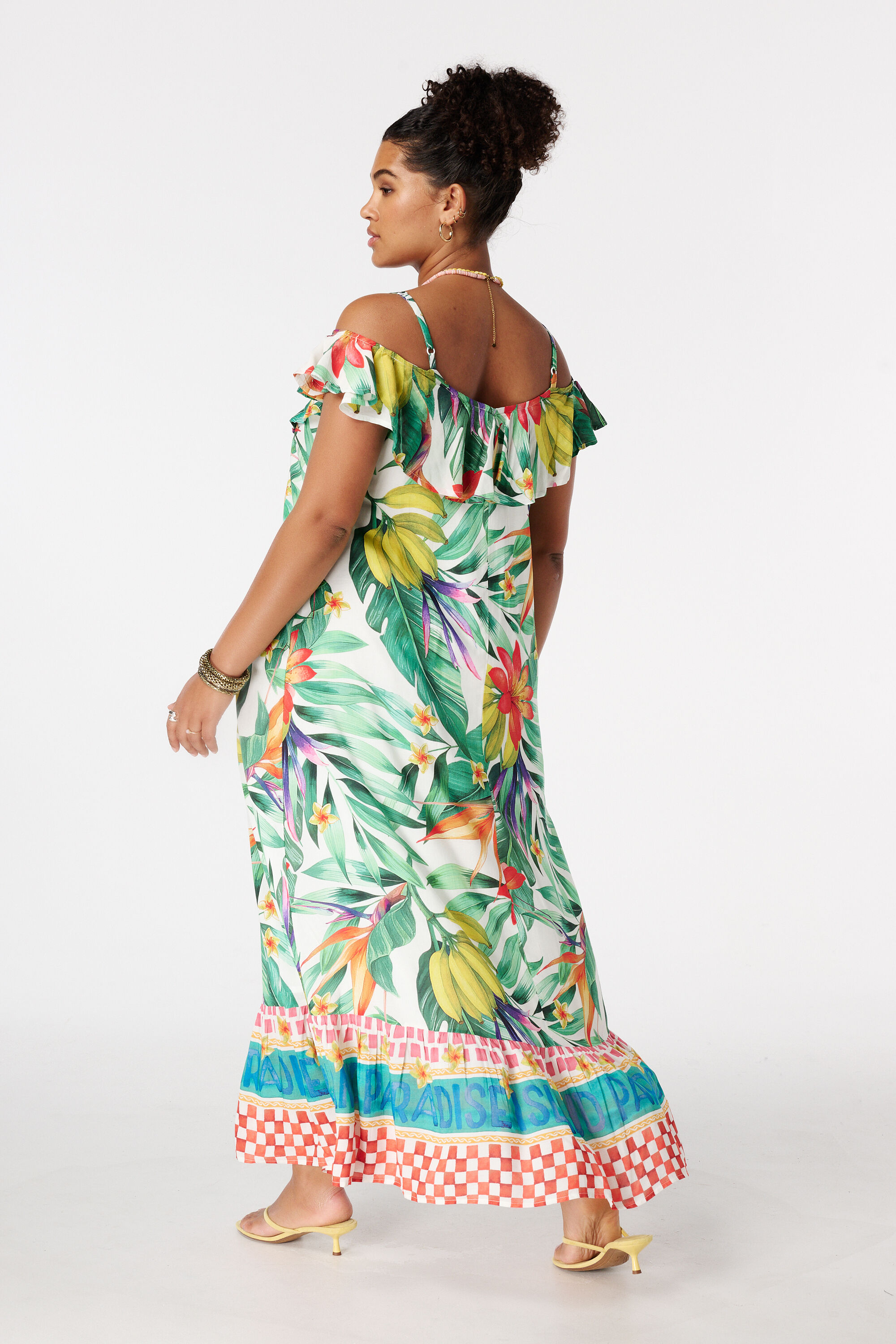 Maxi jurk met korte mouwen image number 3