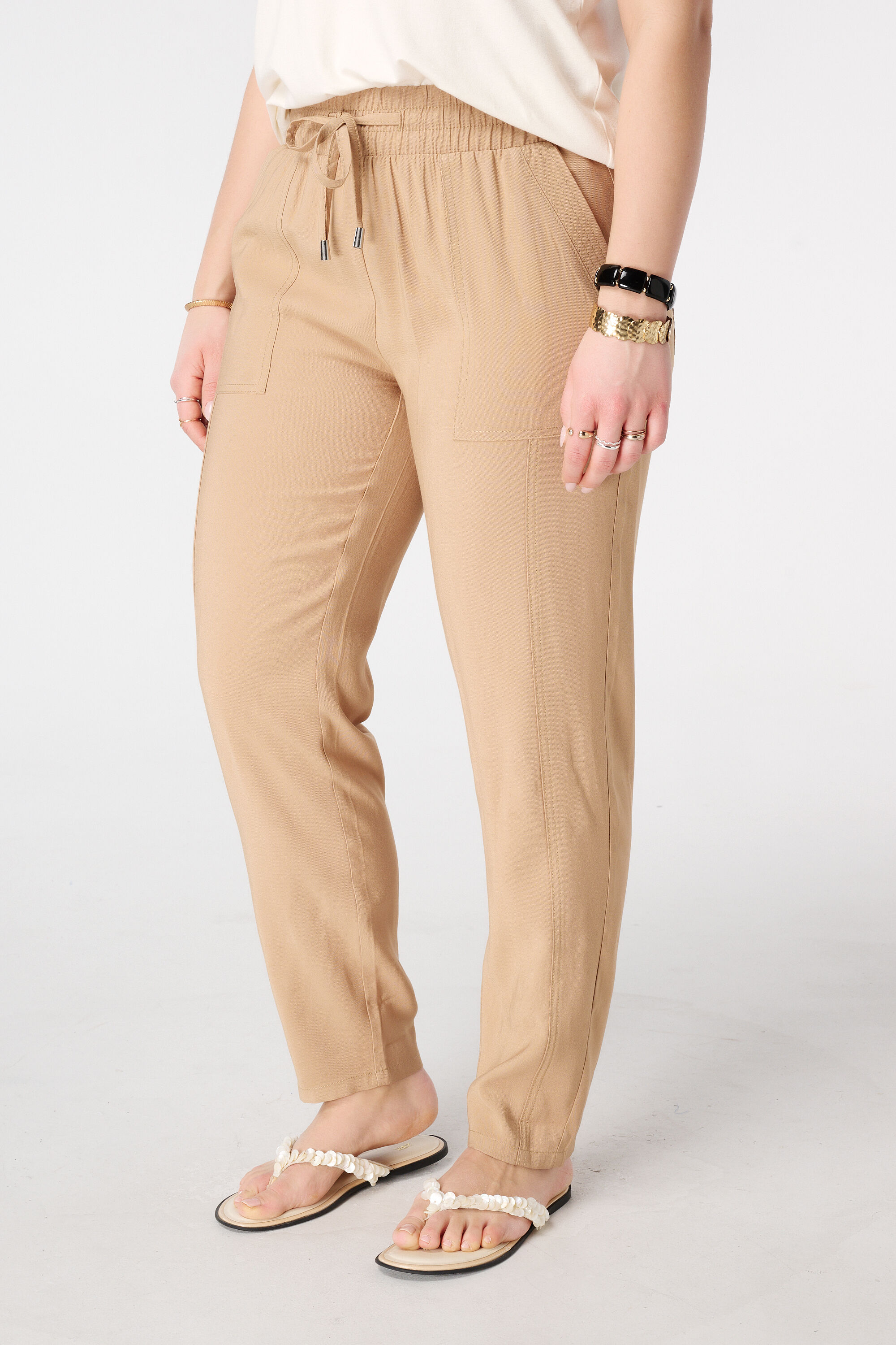 Broek met elastische taille image number 5