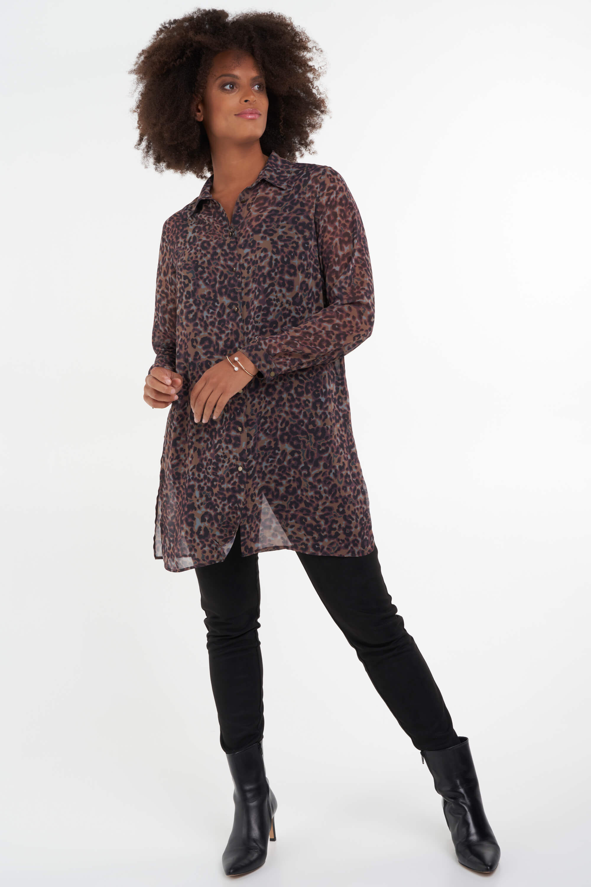 Lange blouse met print image number 3