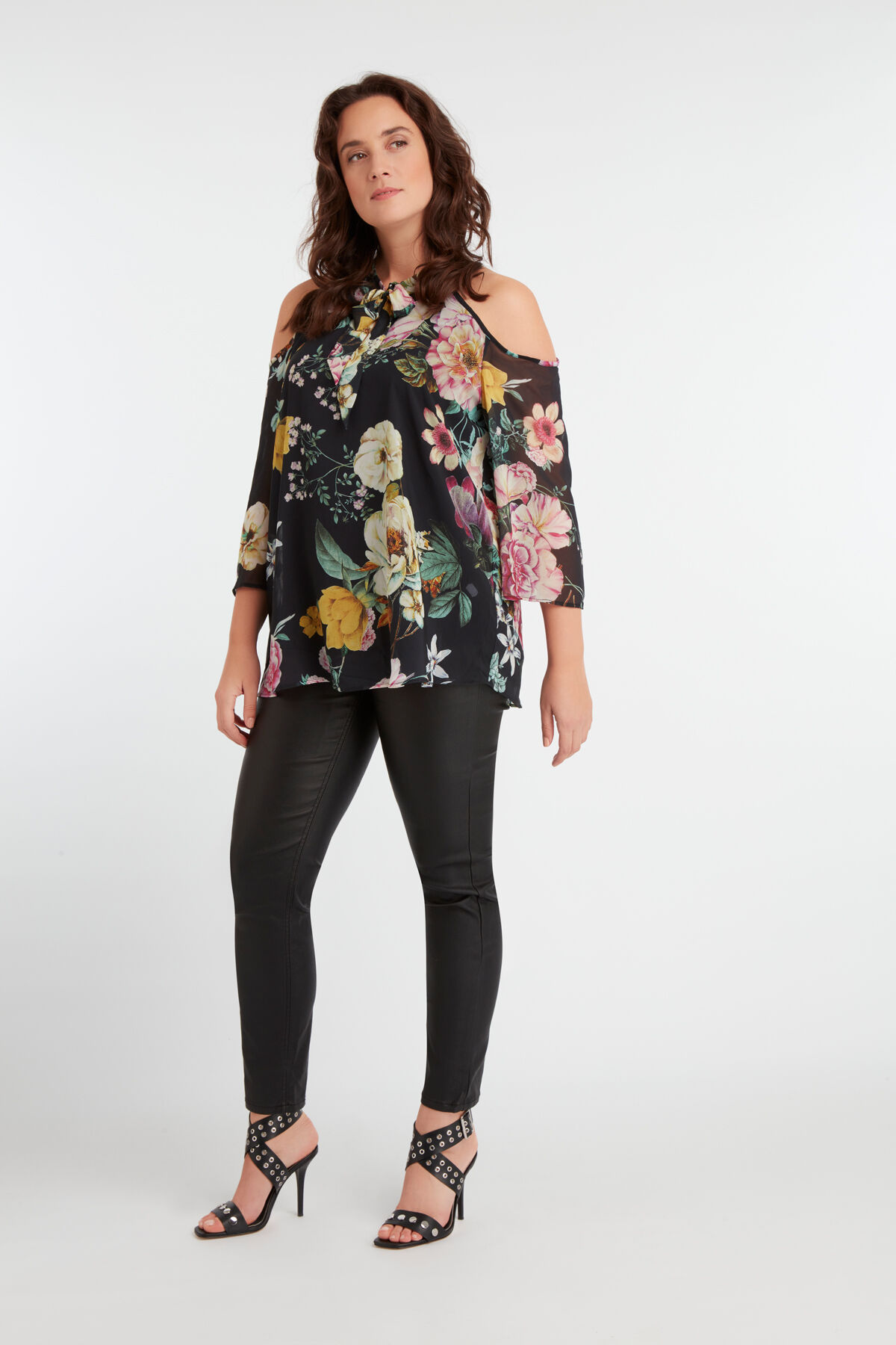 Cold-shoulder blouse image number 3