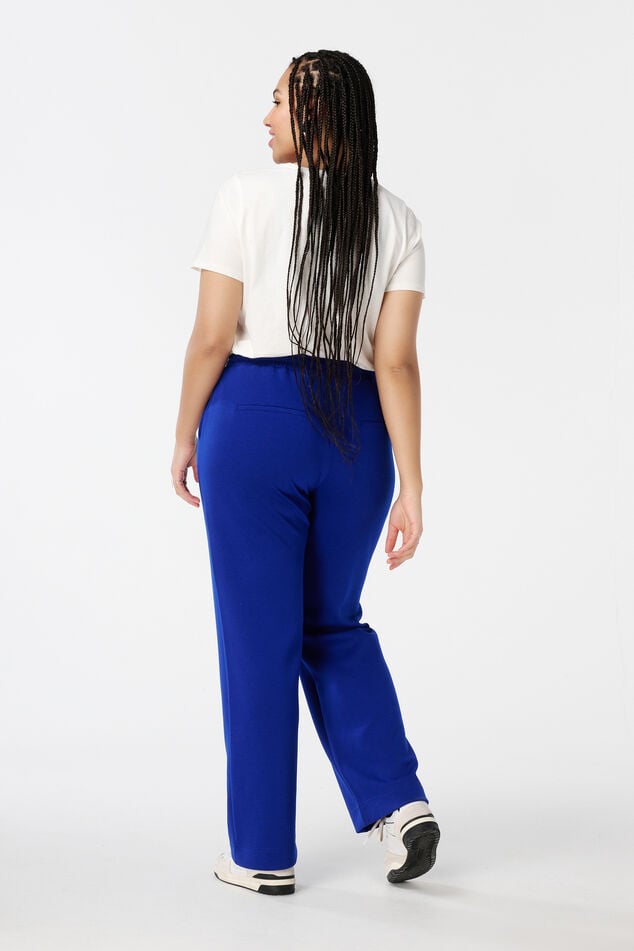 Pantalon avec taille élastique et couture décorative image number 3