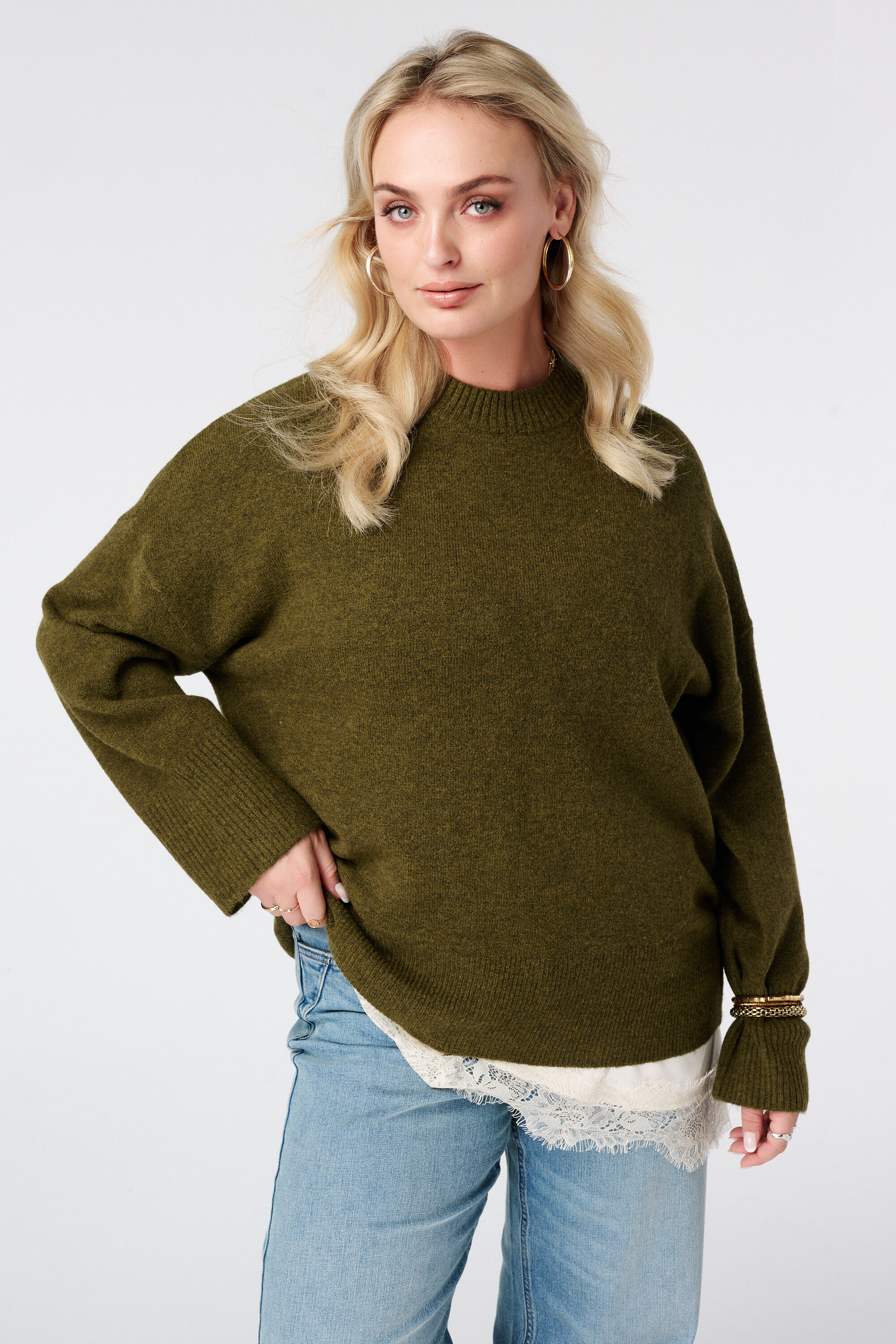 Pull &agrave; col rond