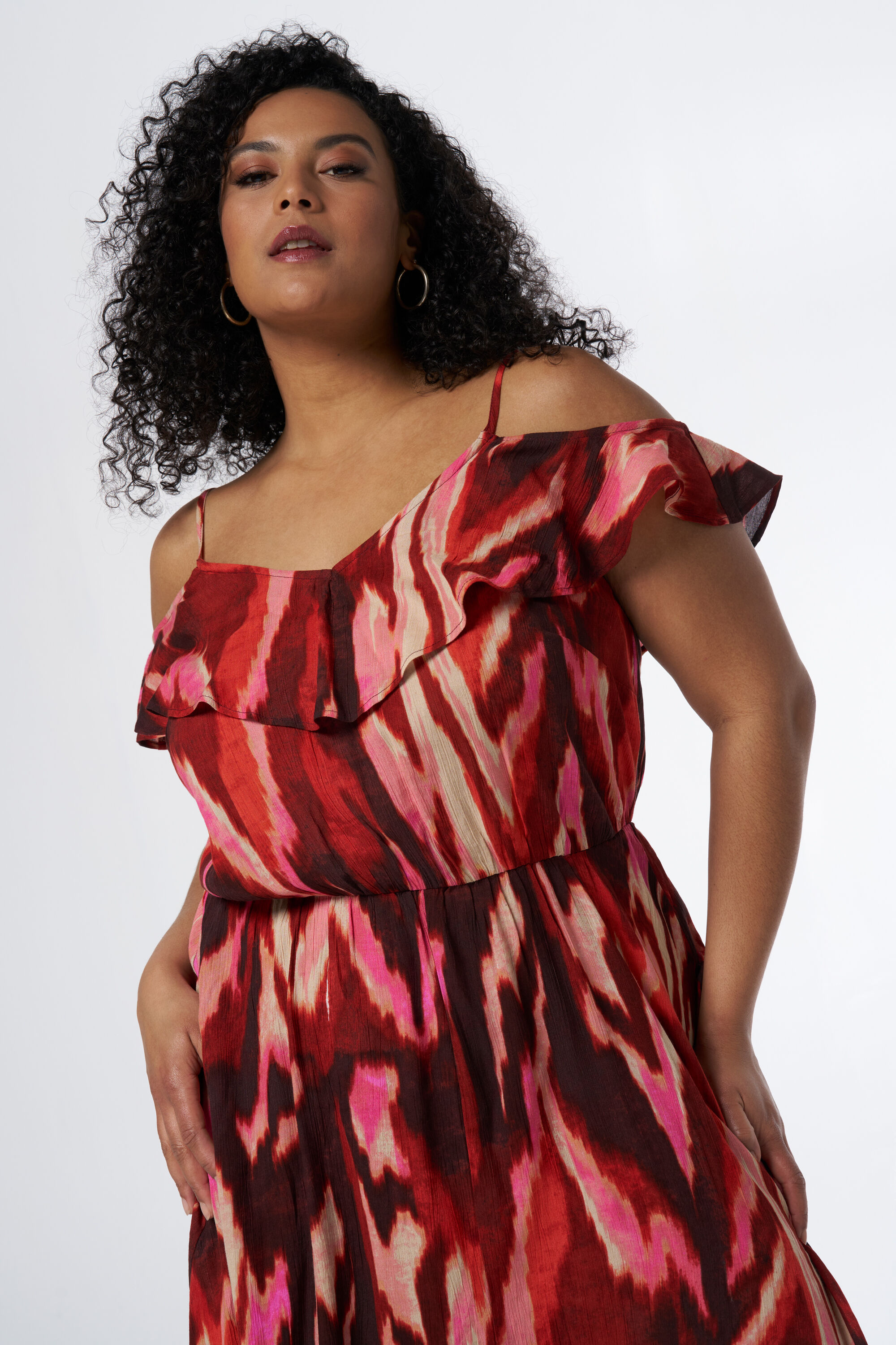 Robe midi &agrave; imprim&eacute; image number 5