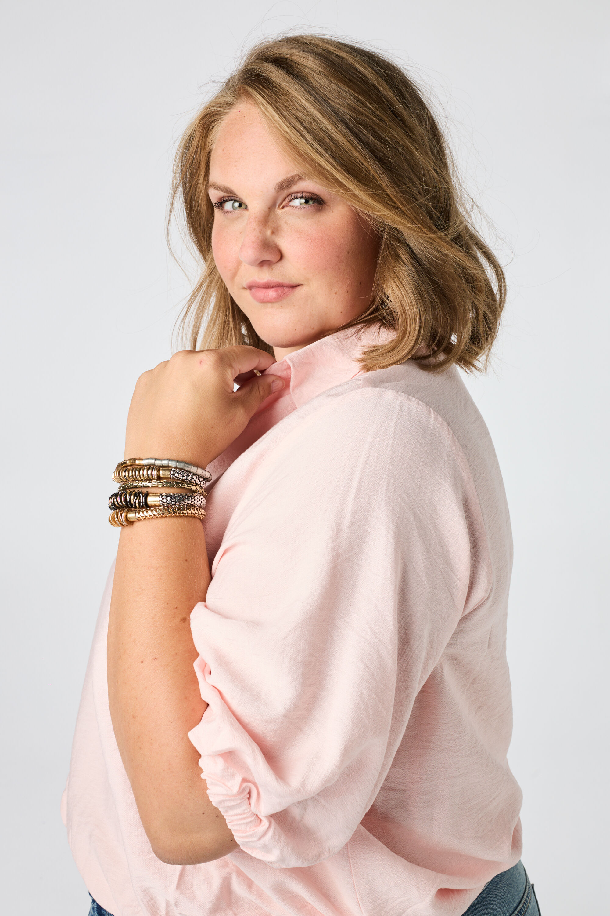 Blouse met pofmouwen image number 4