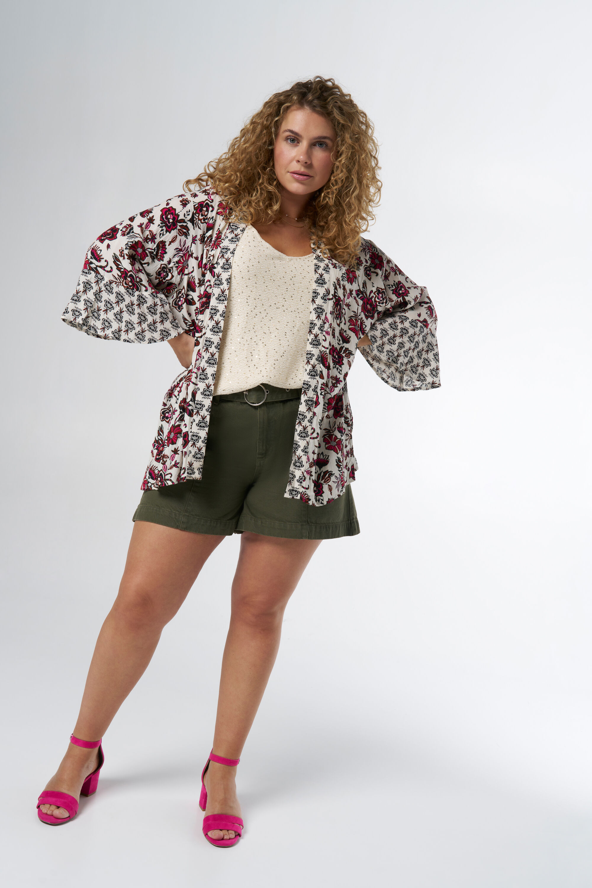 Kimono met bloemenprint image number 5