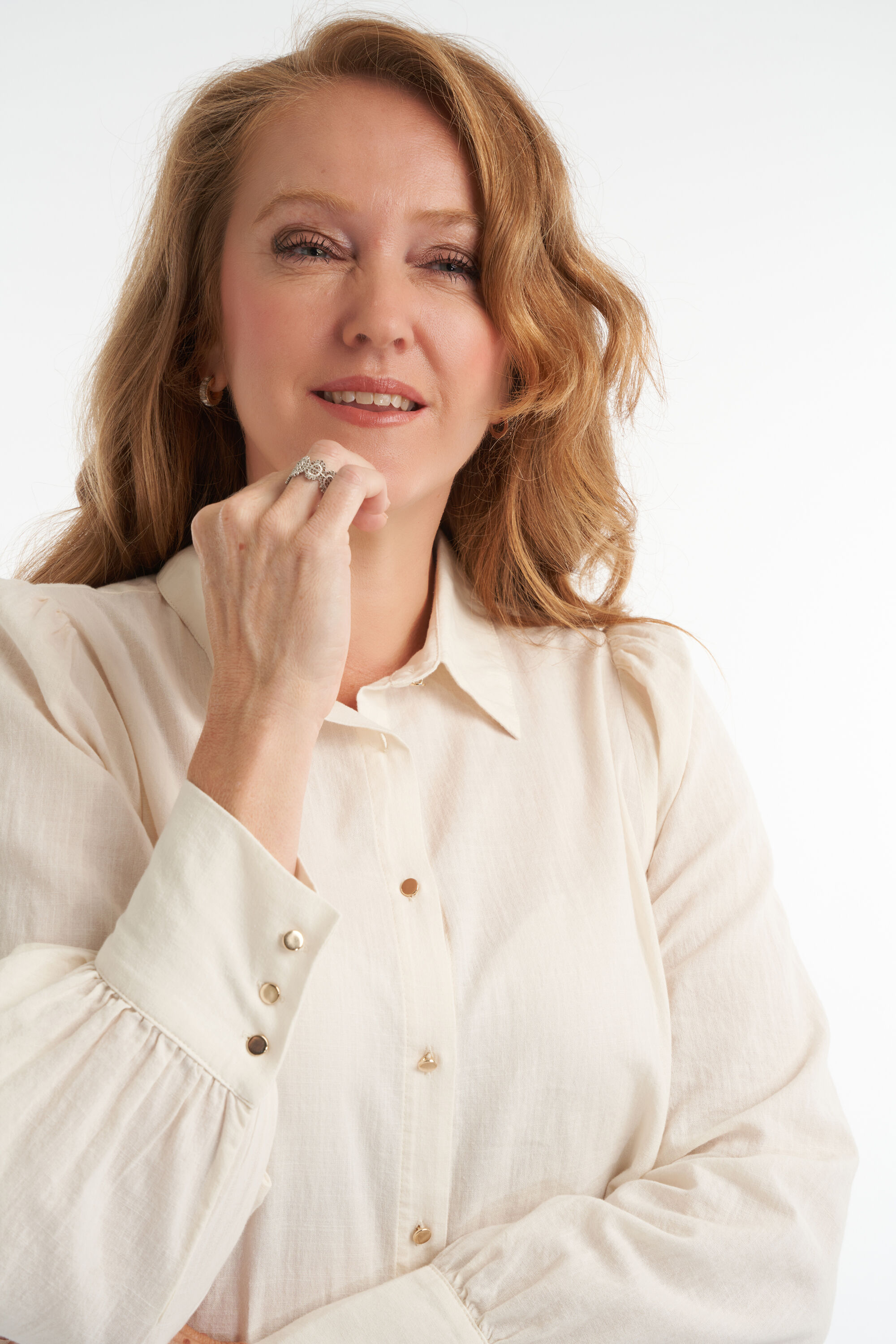 Blouse met pofmouwen image number 5