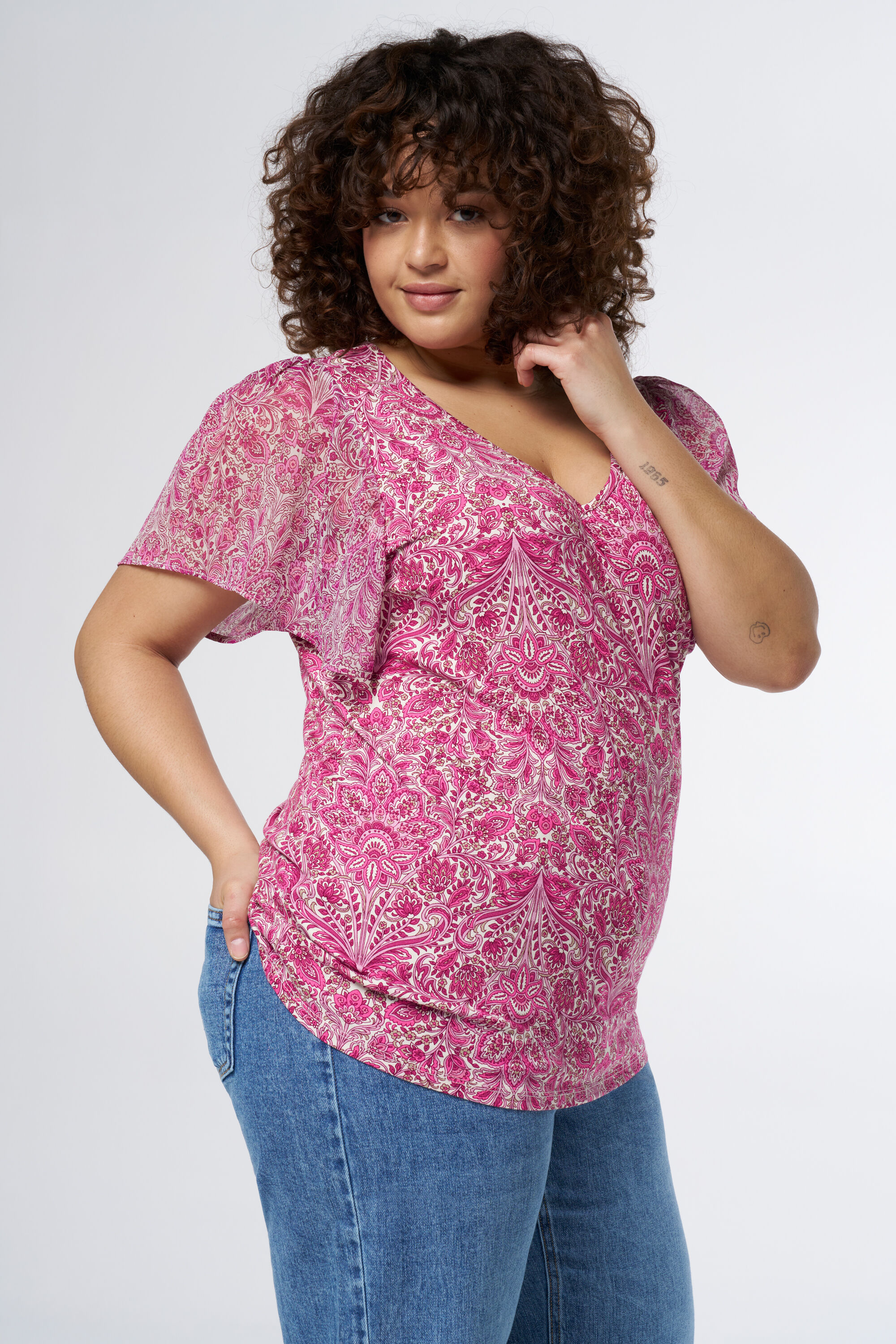 Haut &agrave; imprim&eacute; floral image number 6