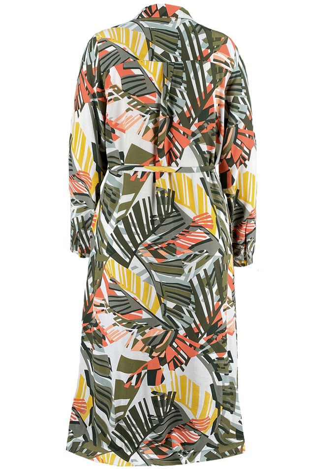 Maxi jurk met strikceintuur image number 2