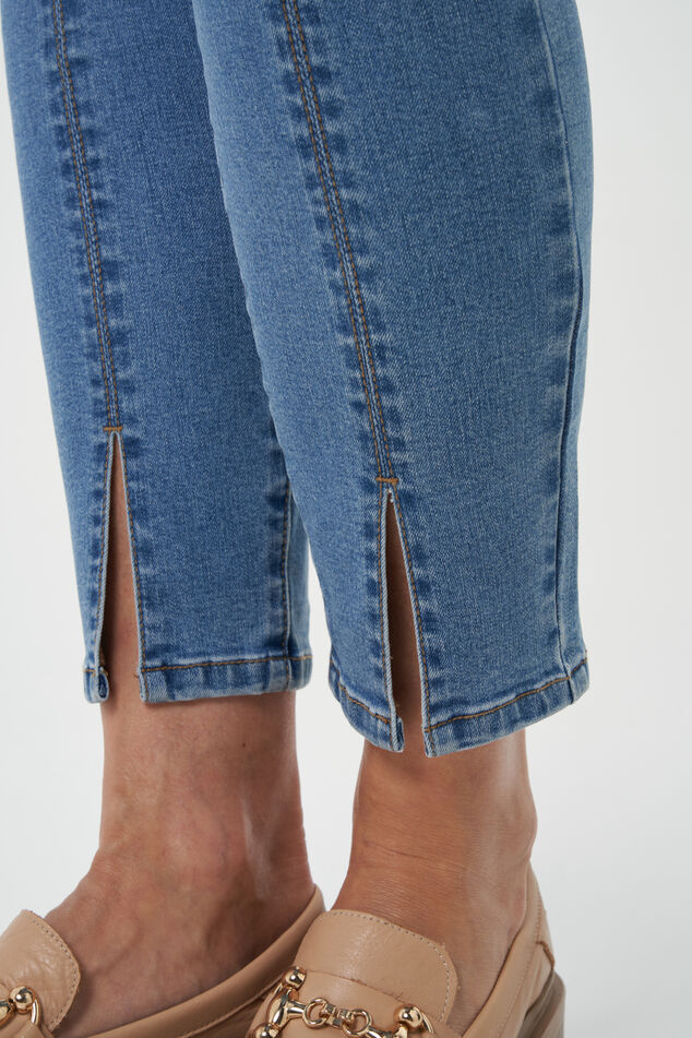 Skinny jeans met split details image 5