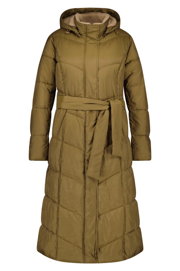 Veste longue matelassée avec ceinture image number 1