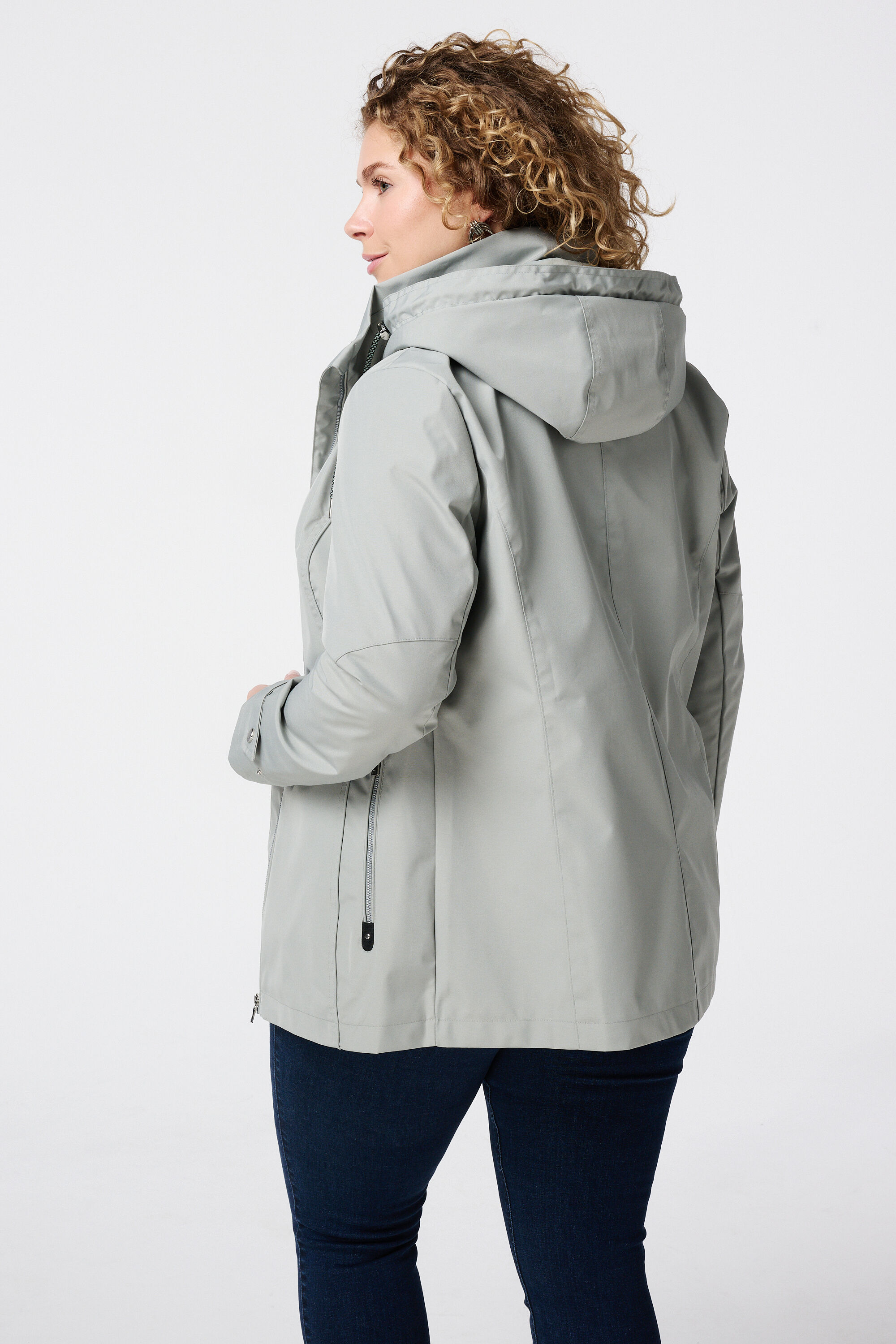 Imperm&eacute;able avec d&eacute;tails argent&eacute;s image number 3