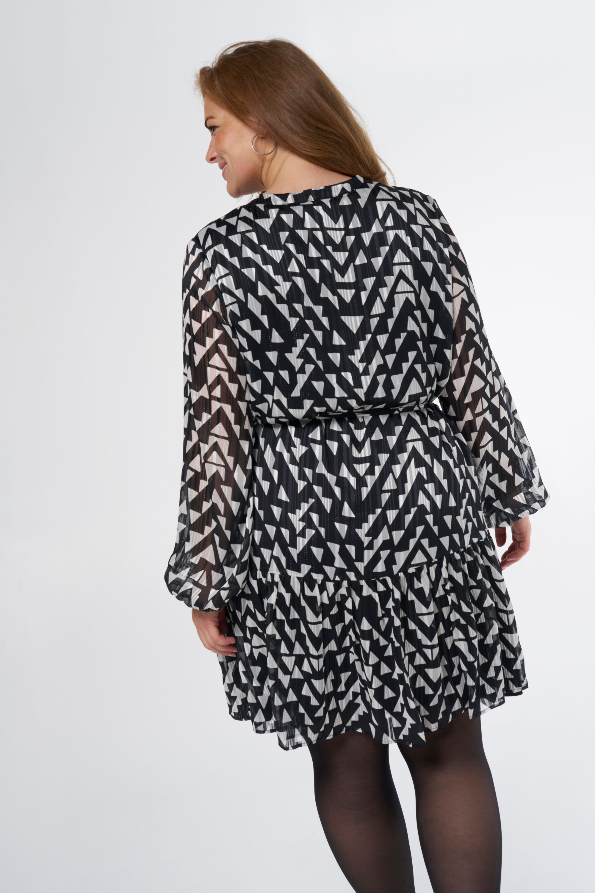 Doorknoopjurk met ceintuur image number 3