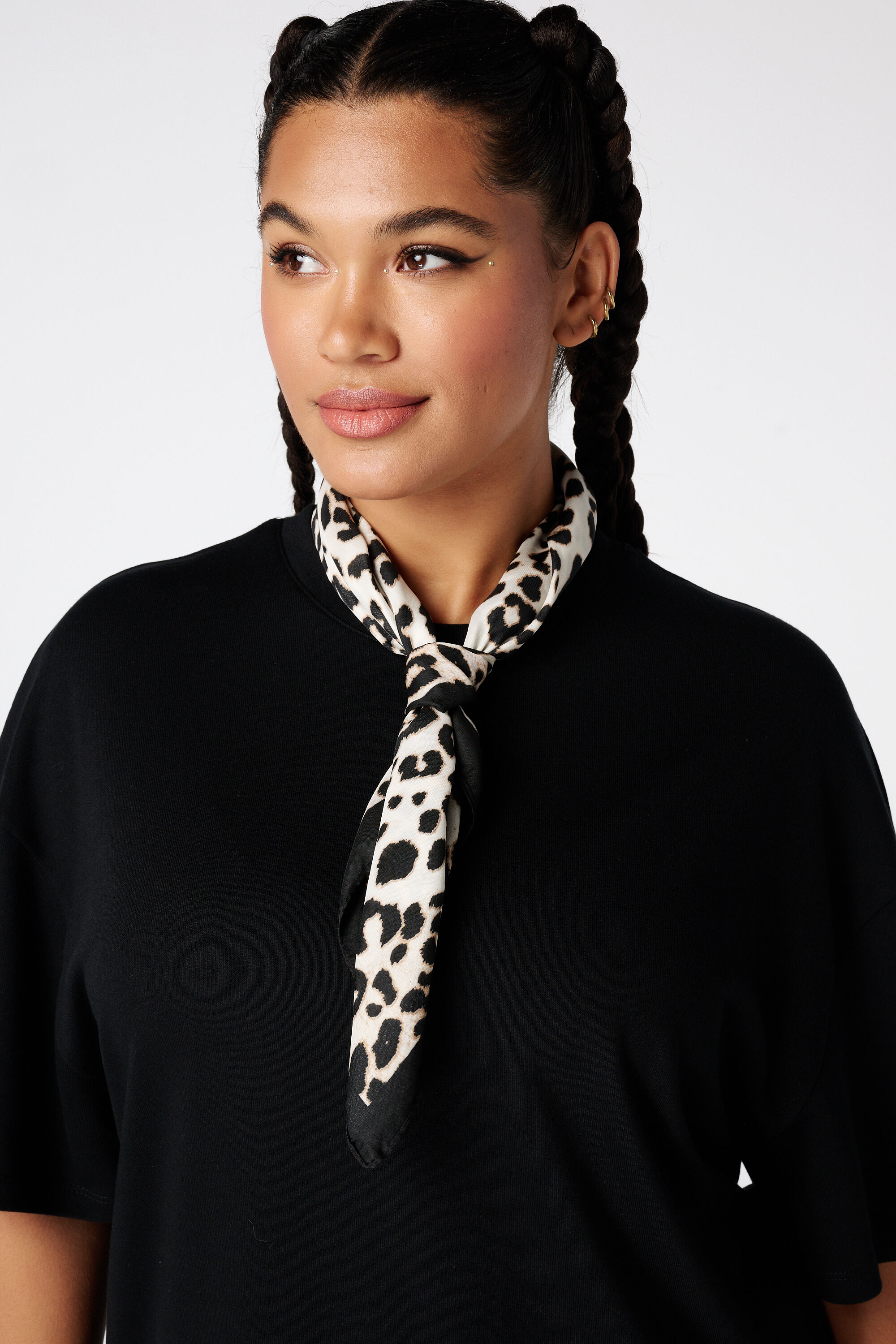 Oversized jurk met kant image number 4