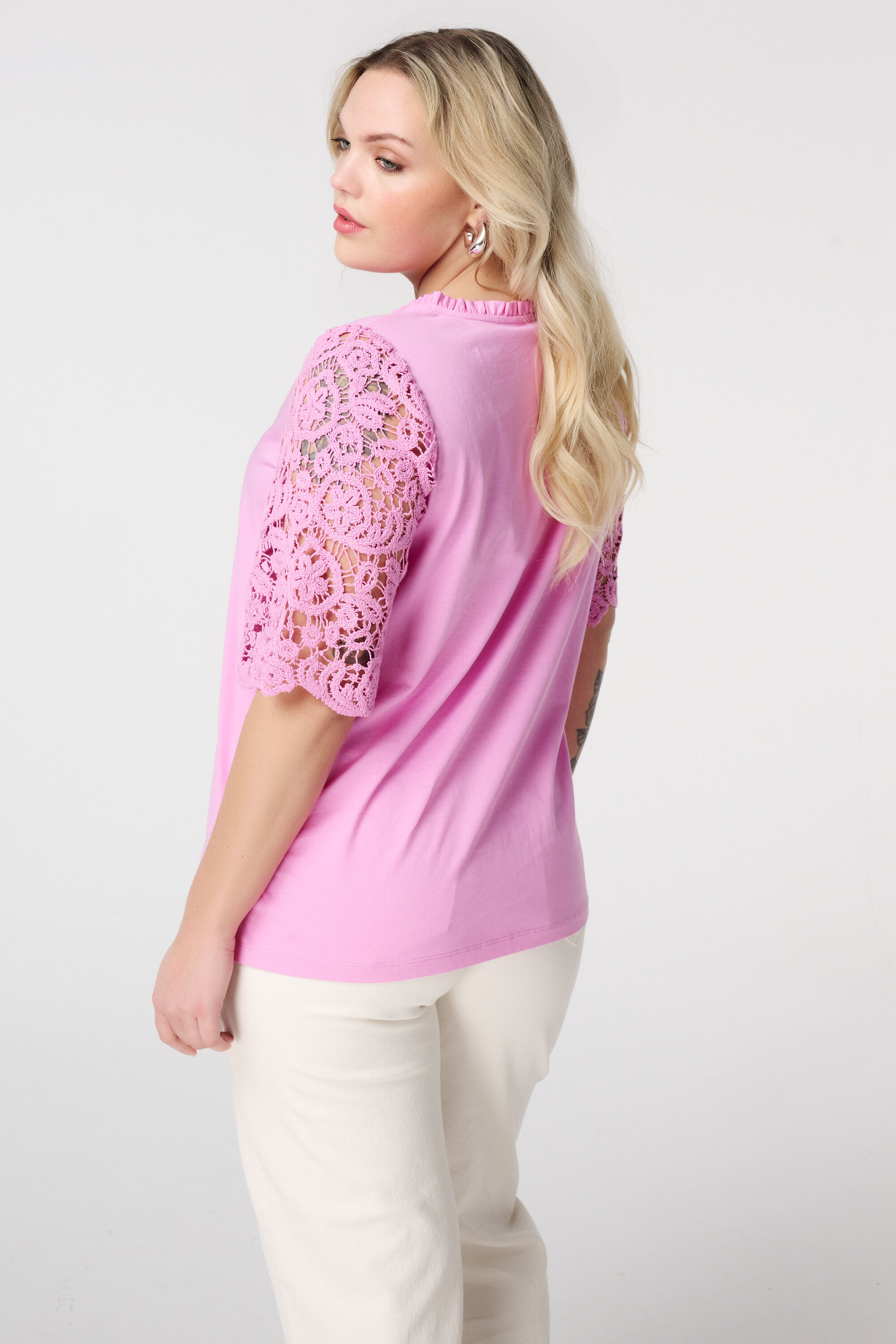 Haut avec manches en crochet image number 3