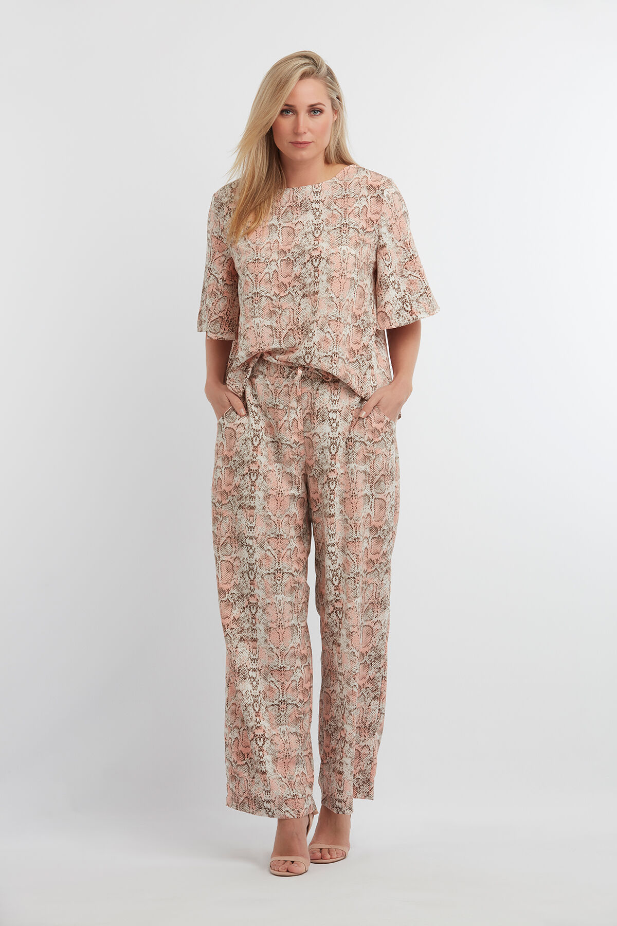 Pantalon large imprim&eacute; image number 3