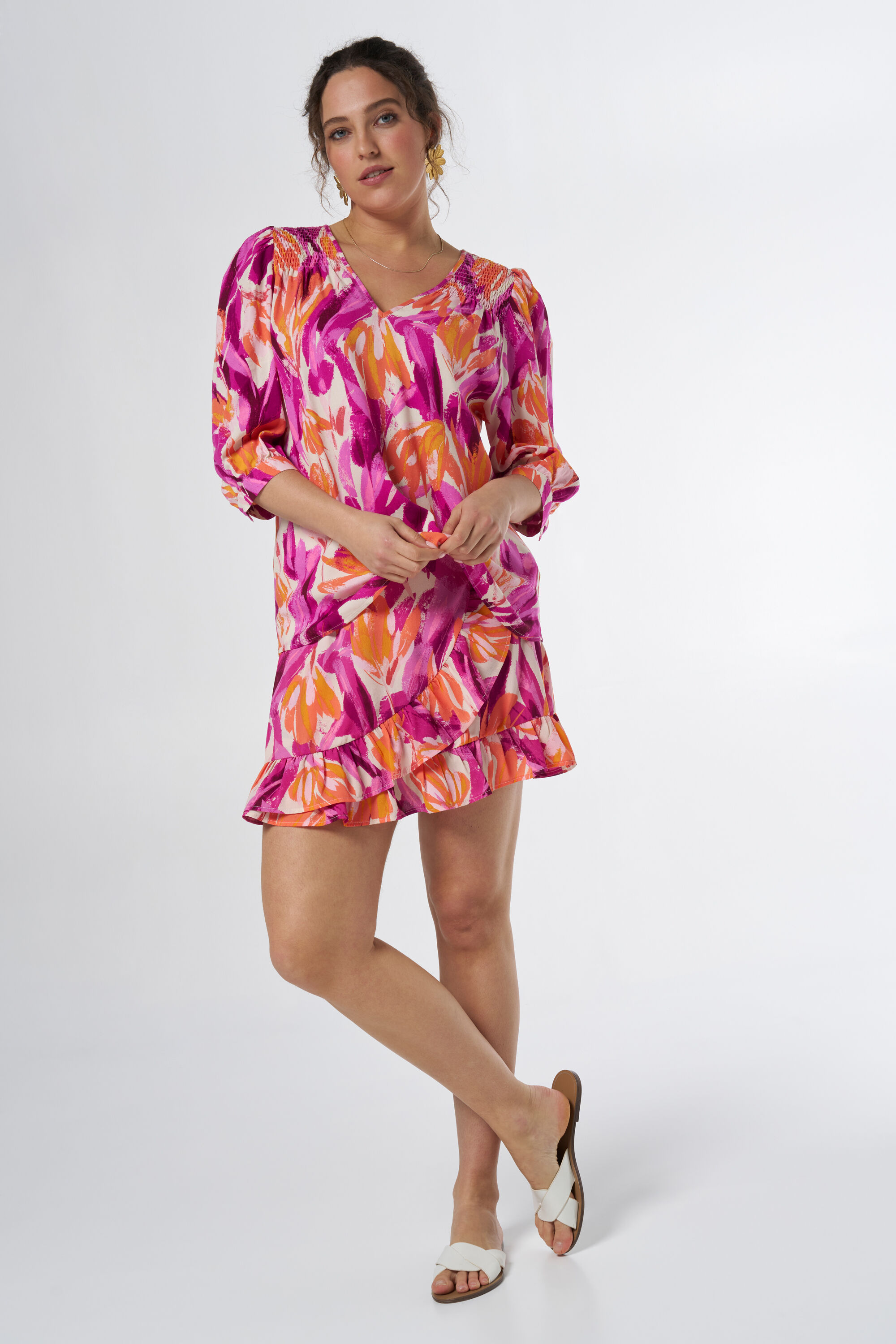 Blouse met smock details image number 5