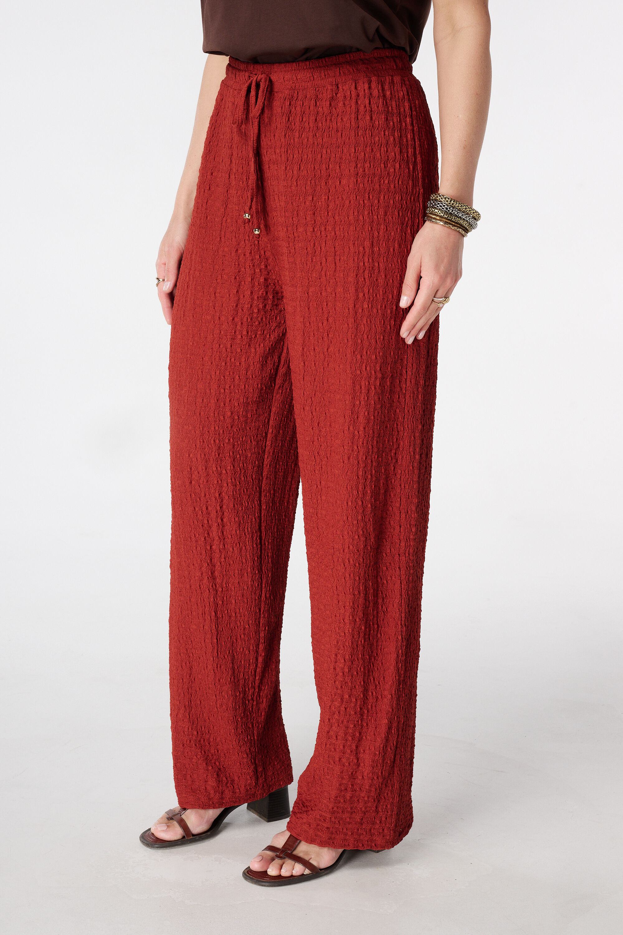 Pantalon avec taille &eacute;lastique image number 5