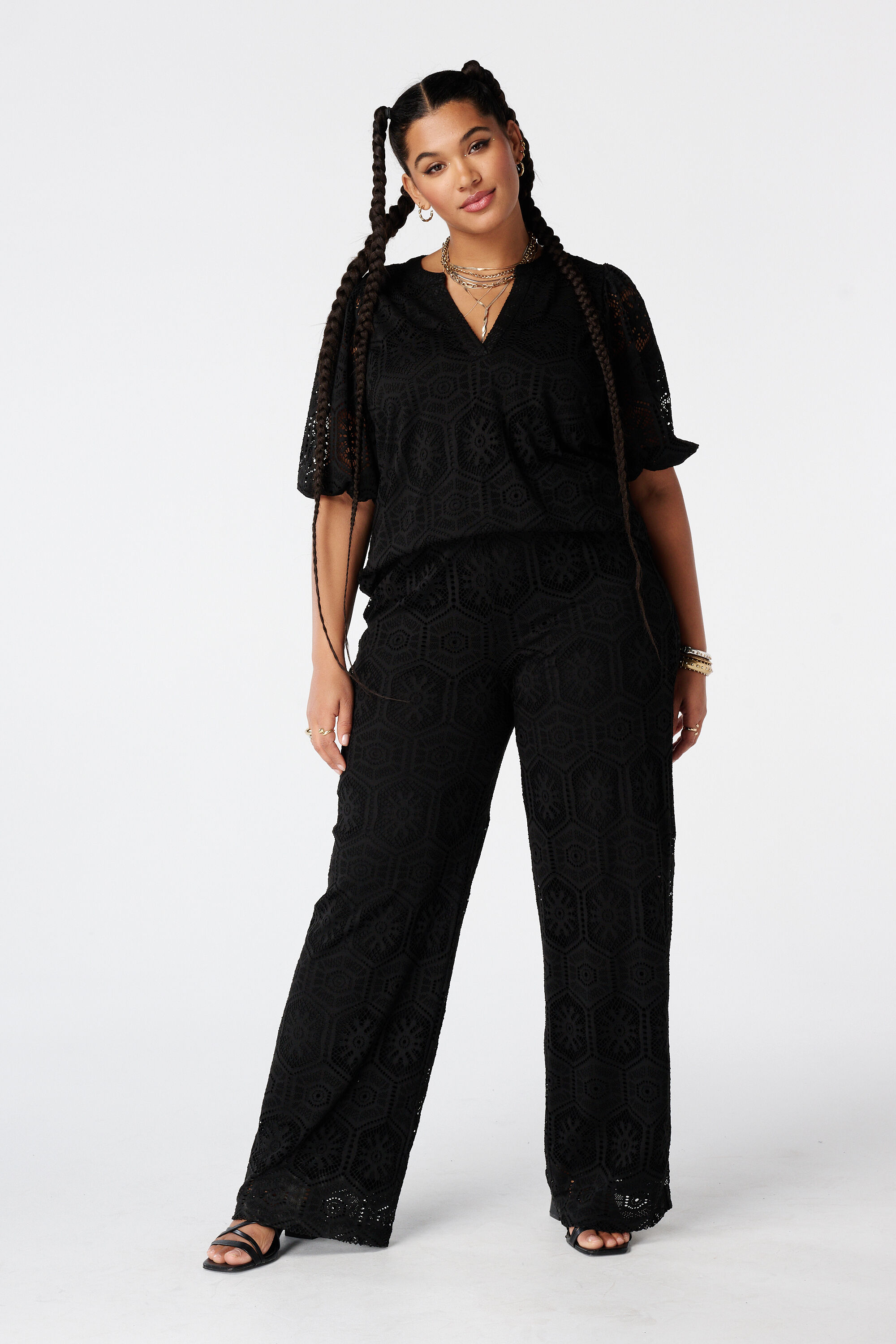 Pantalon large avec crochet