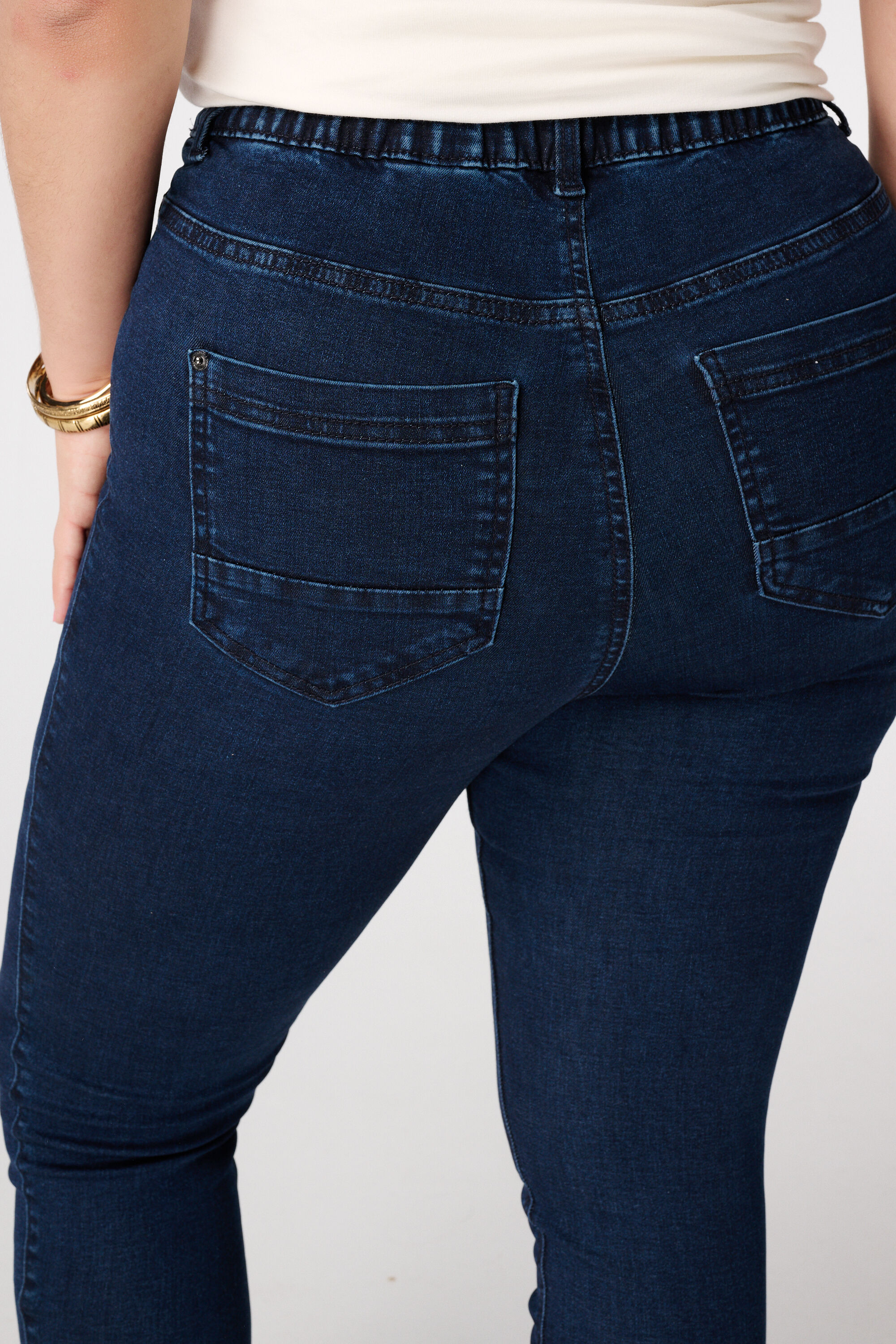 Tregging met denim look image number 4