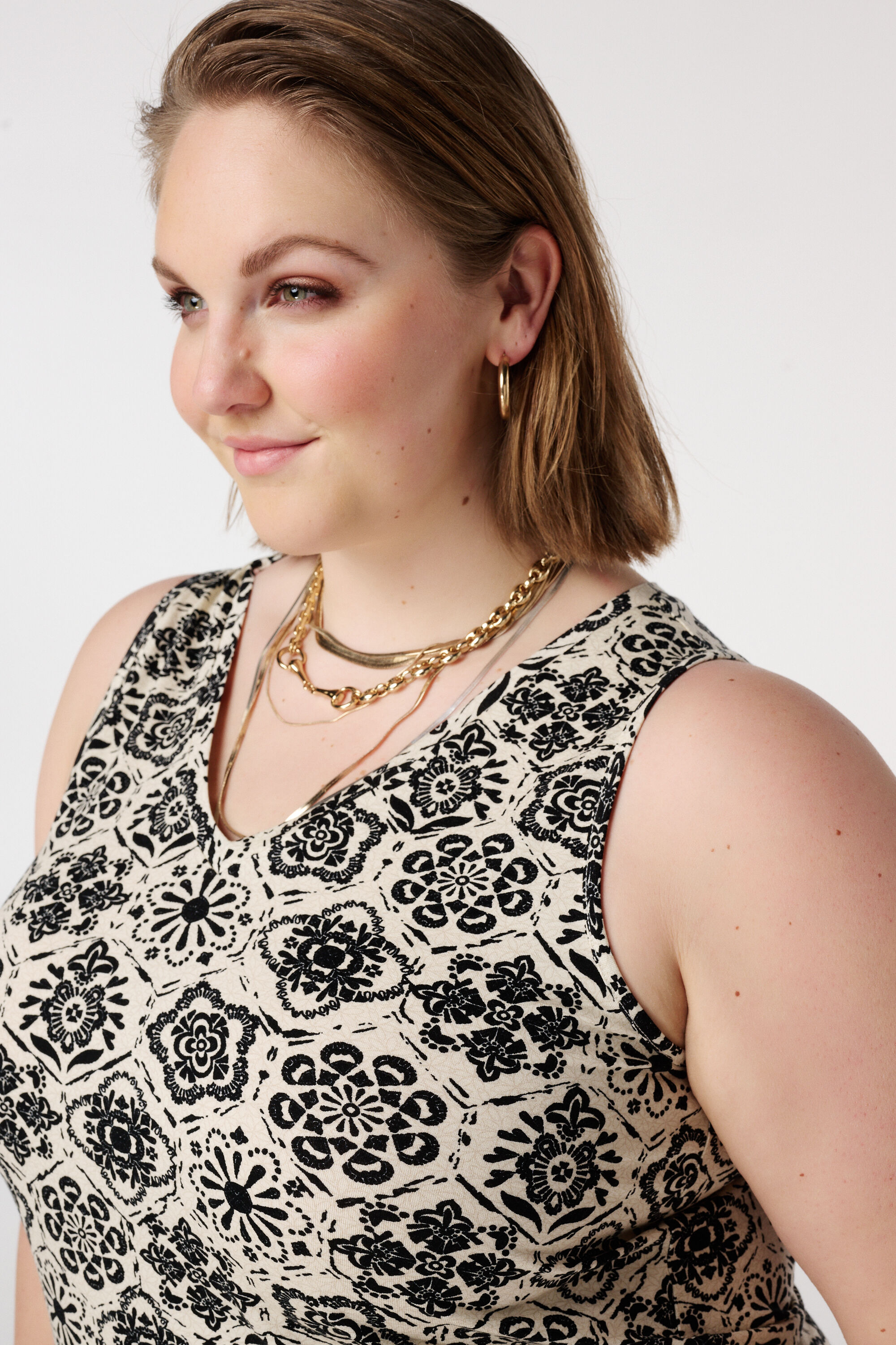 D&eacute;bardeur avec col en V et imprim&eacute; image number 4