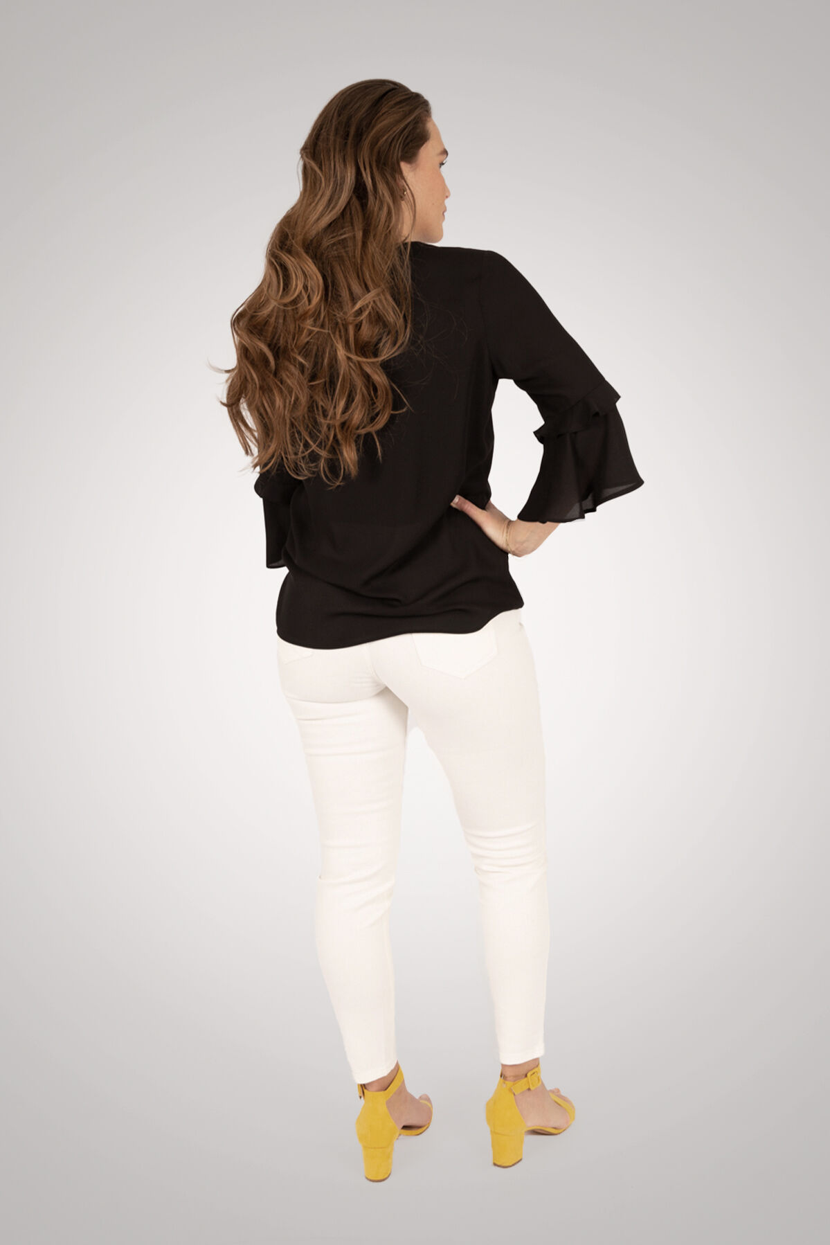 Blouse met volants image number 4