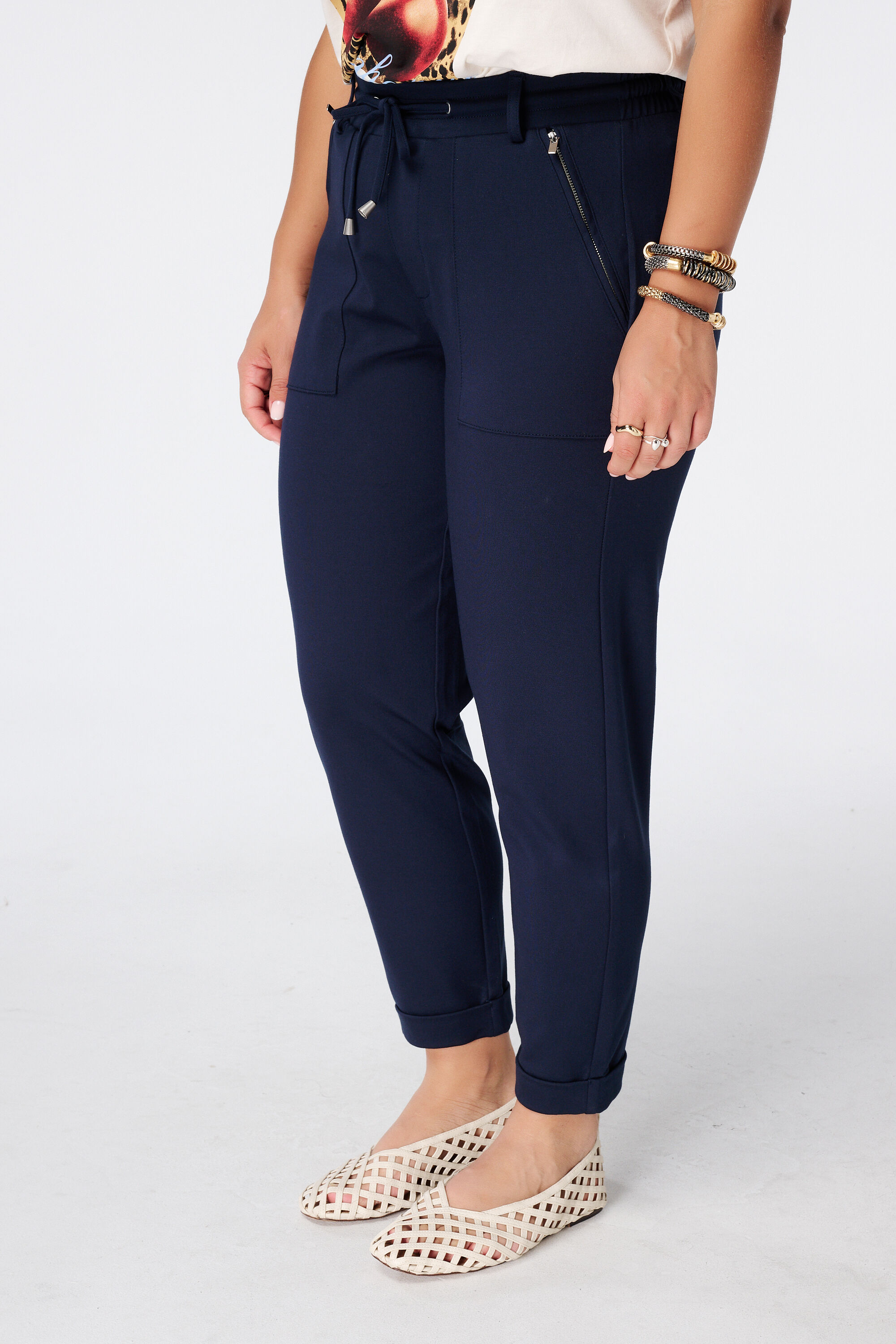 Tapered broek met elastische taille image number 5