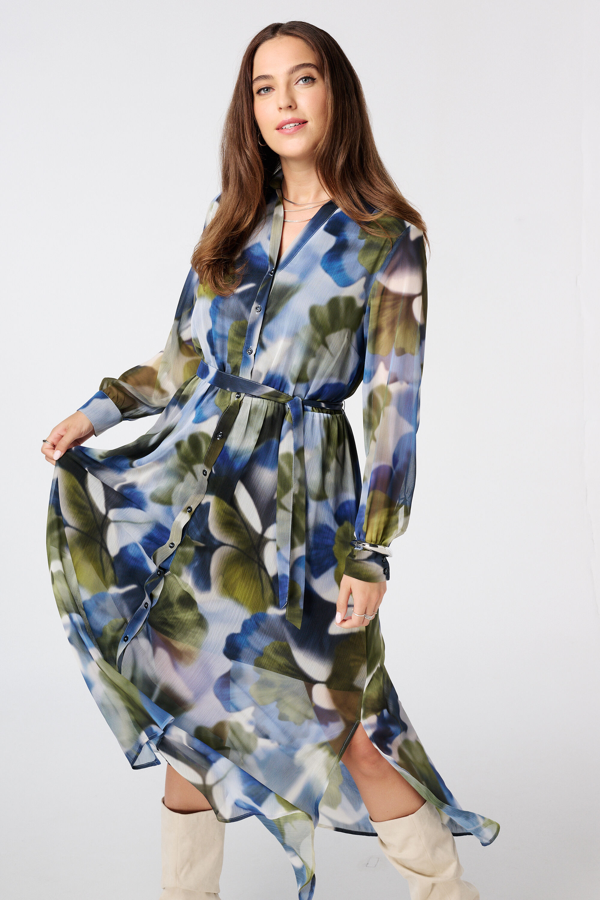 Lange jurk met print image number 5