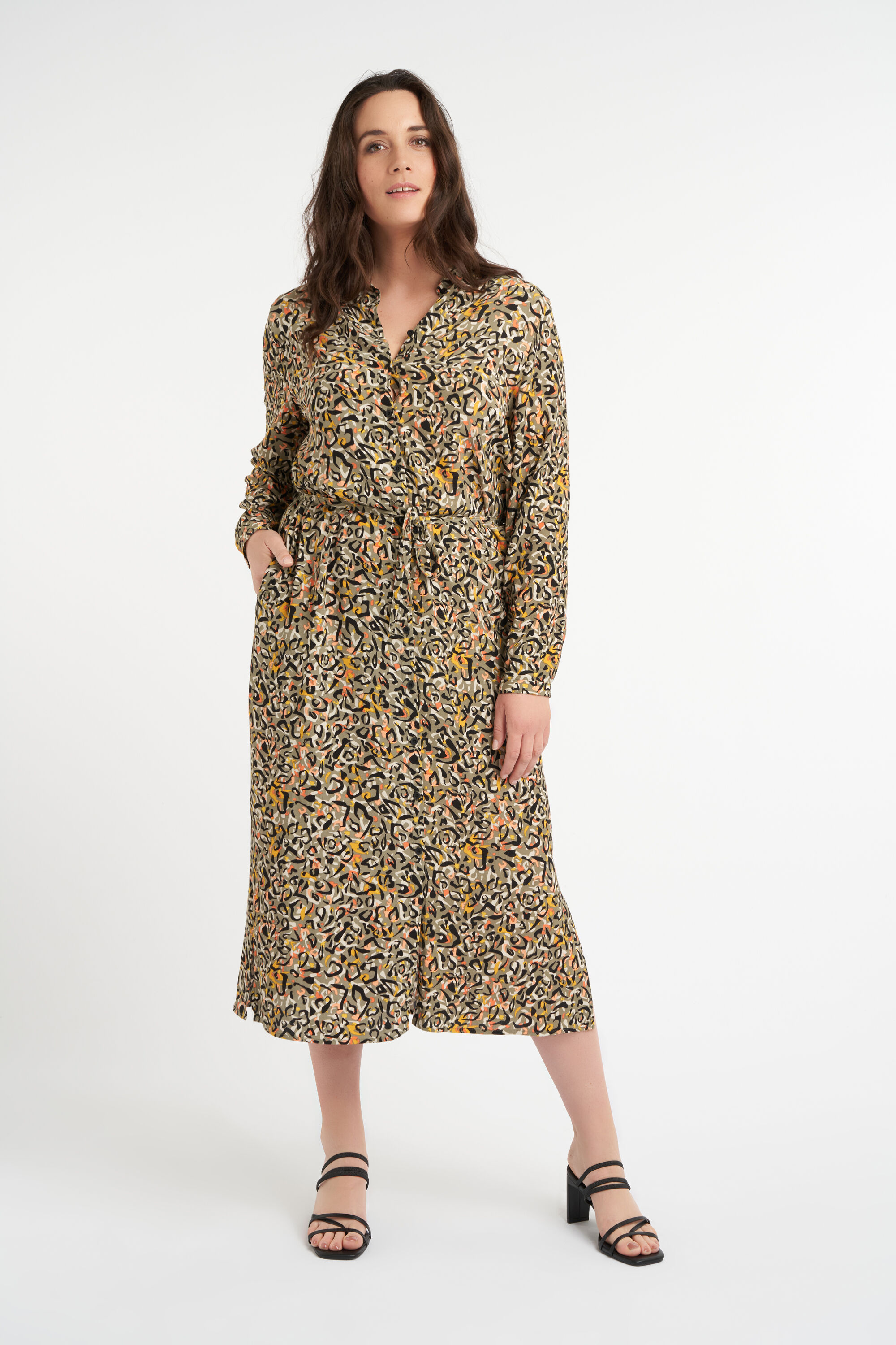 Maxi jurk met strikceintuur image number 6