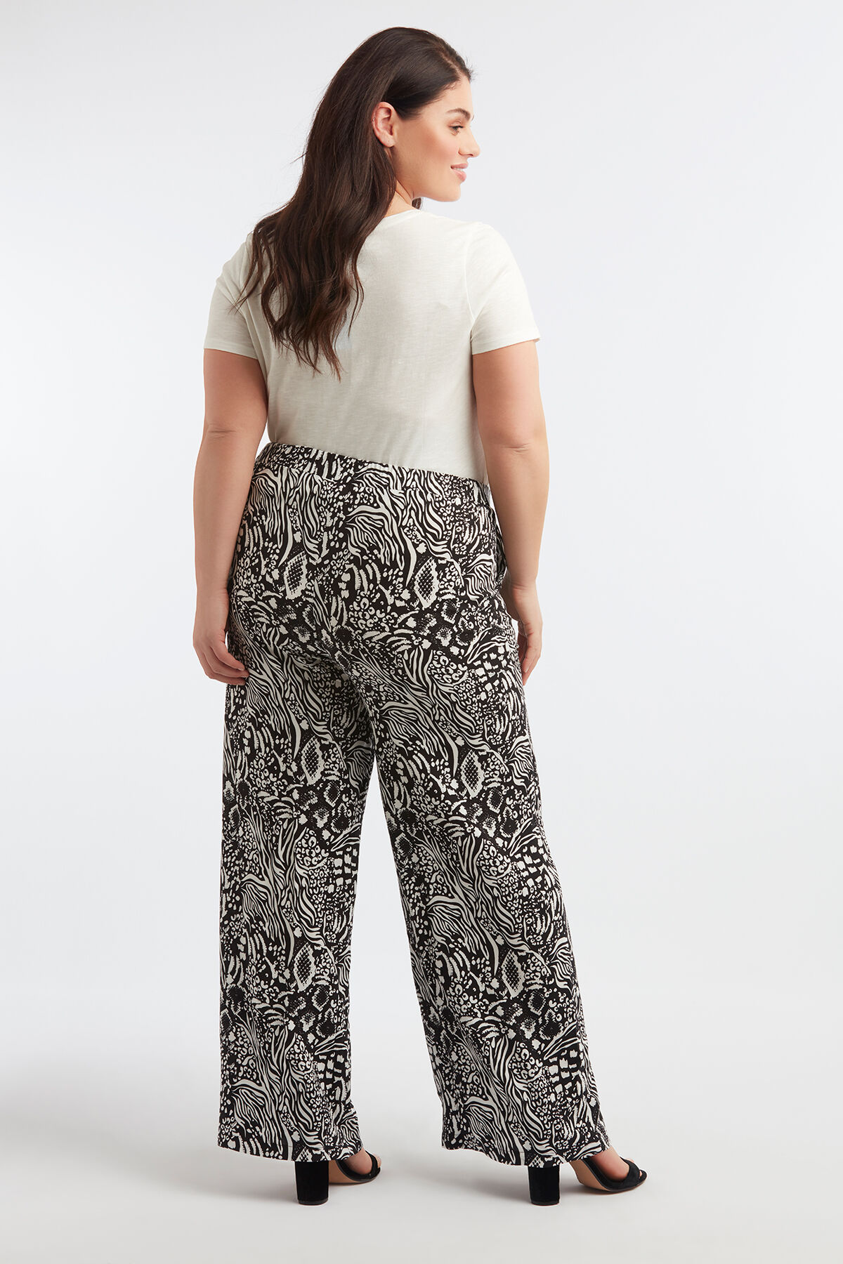 Pantalon large avec imprim&eacute; int&eacute;gral  image number 3