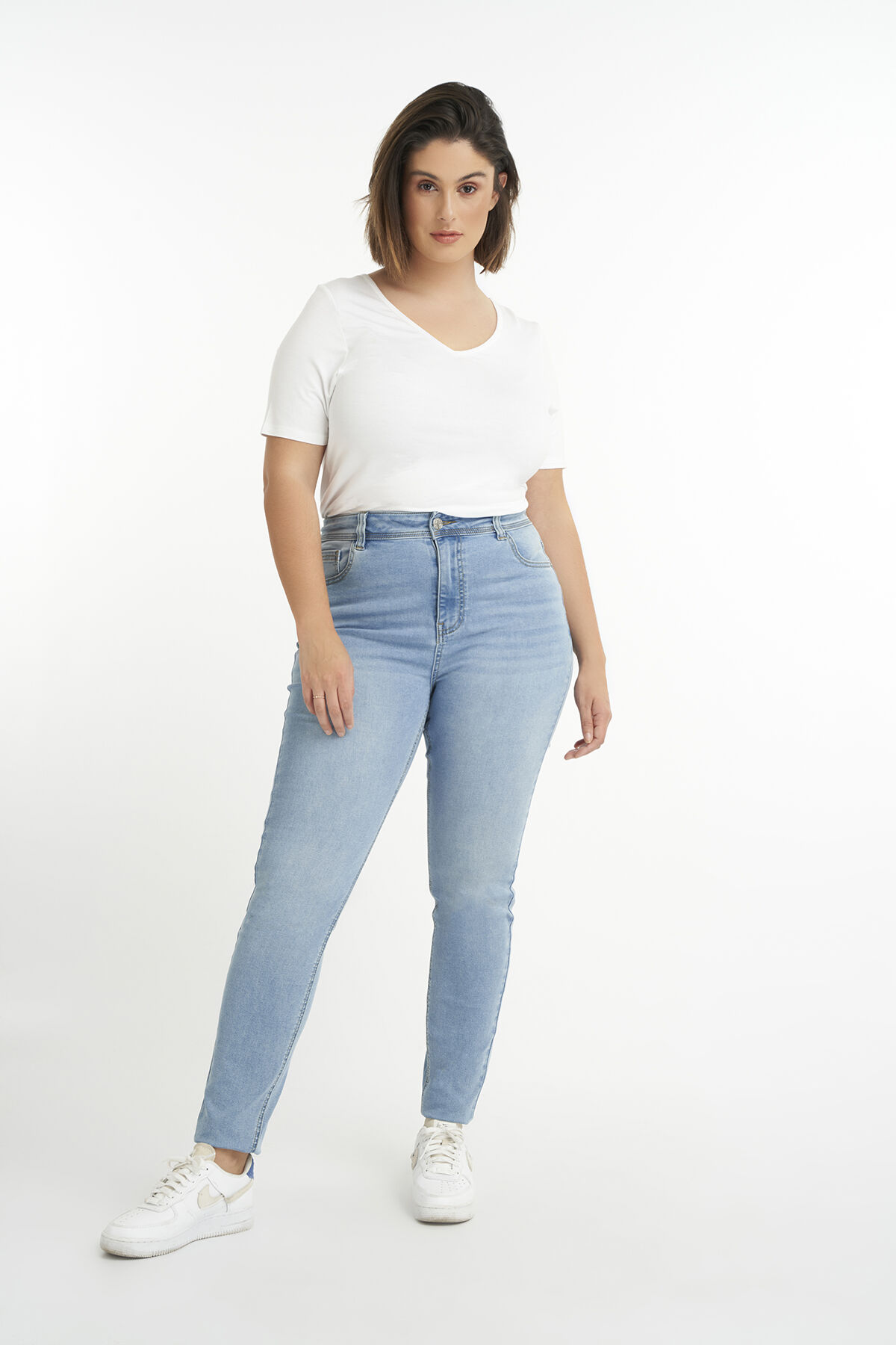 Jean moulant taille haute clearance