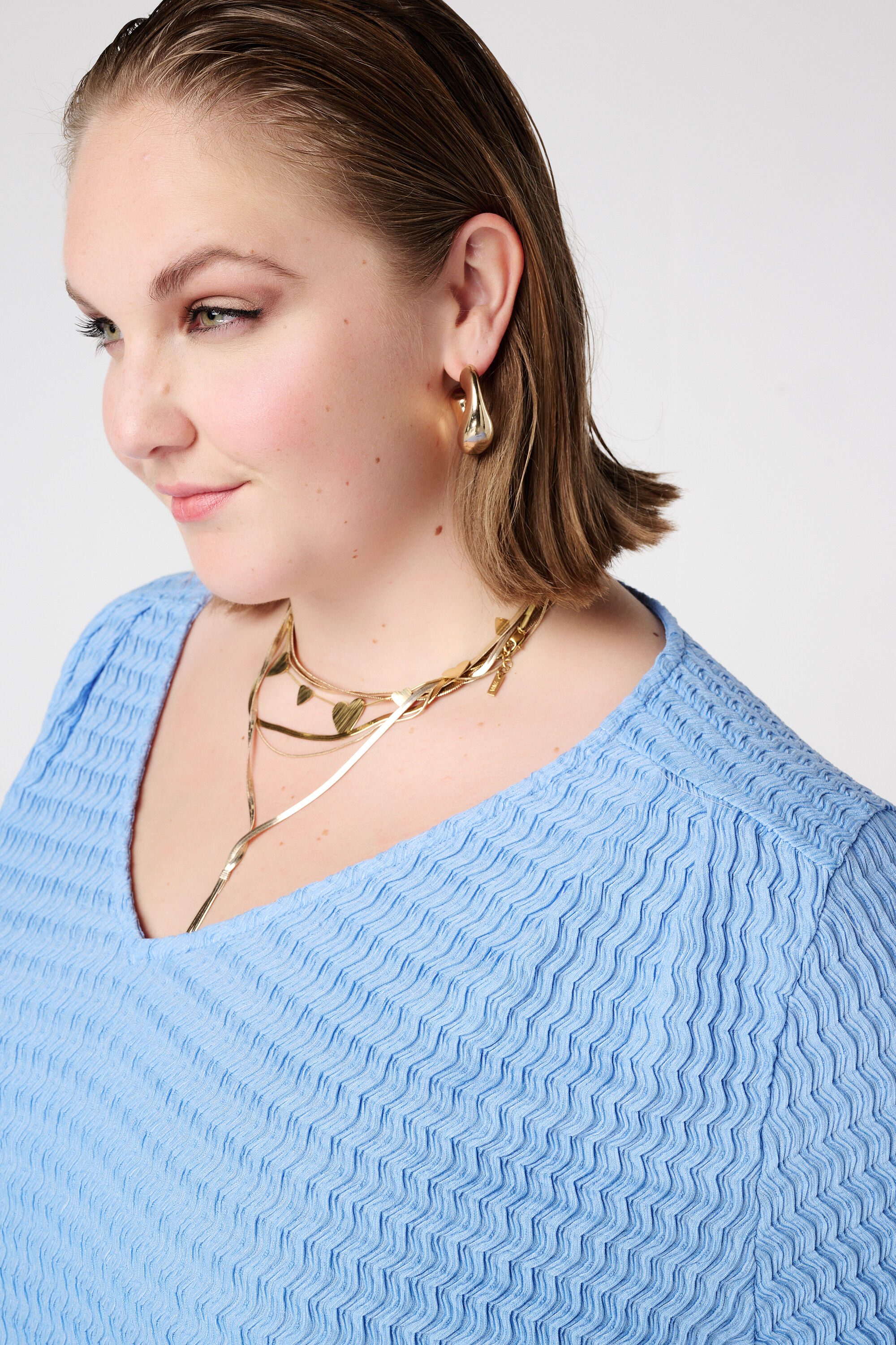 Haut en jersey &agrave; structure image number 4