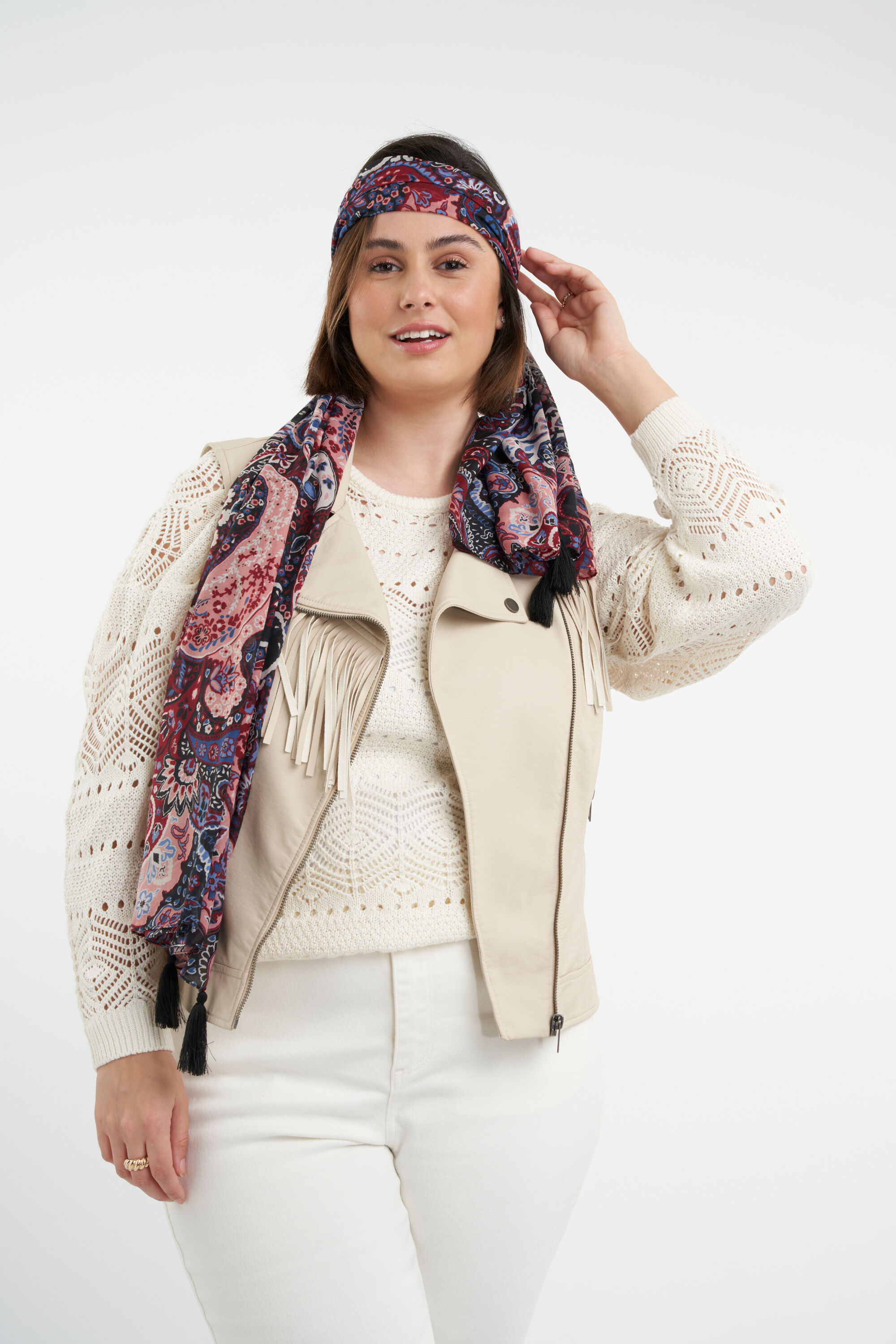 &Eacute;charpe &agrave; imprim&eacute; cachemire  image number 2