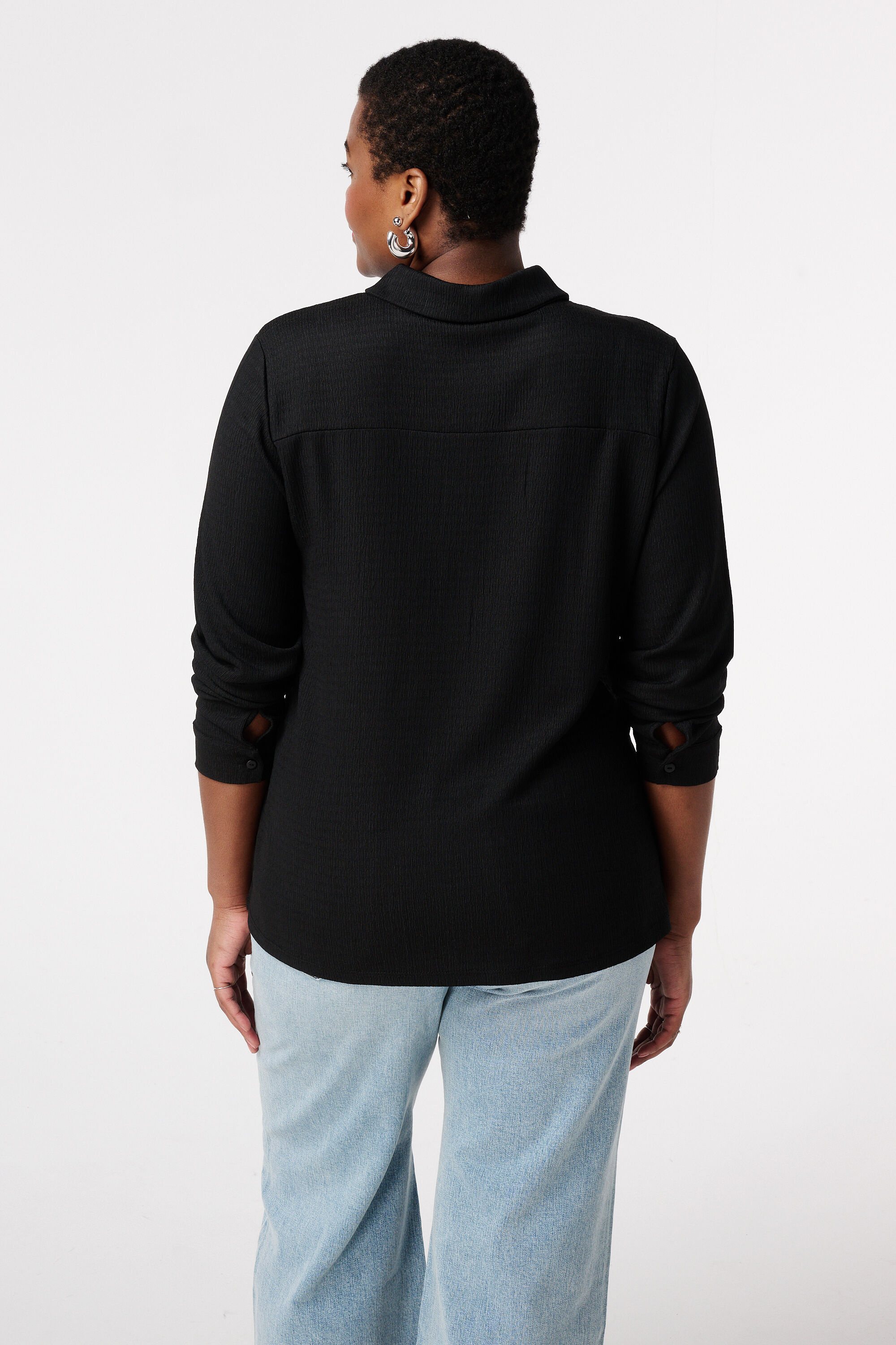 Top met overhemd look en structuur image number 3