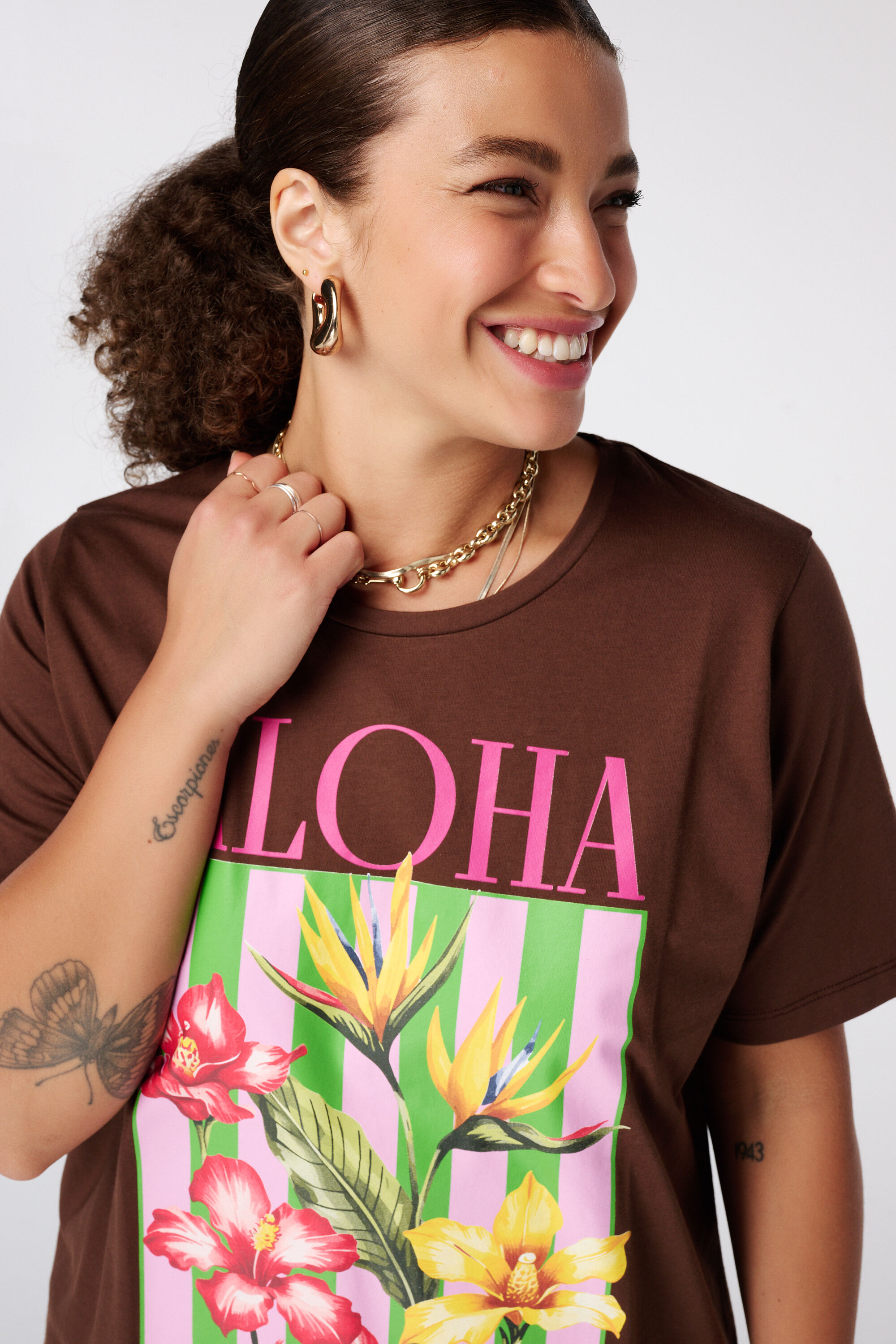 T-shirt met print image number 4