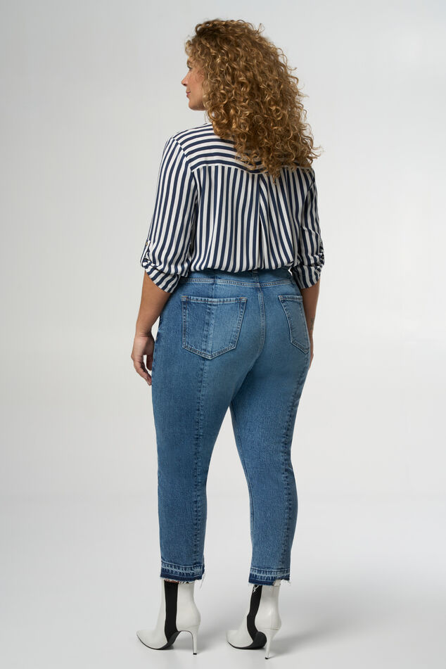 Tweekleurige straight leg jeans image 1