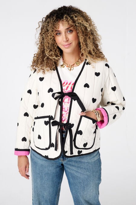 Reversible jasje met print Reversible jasje met print