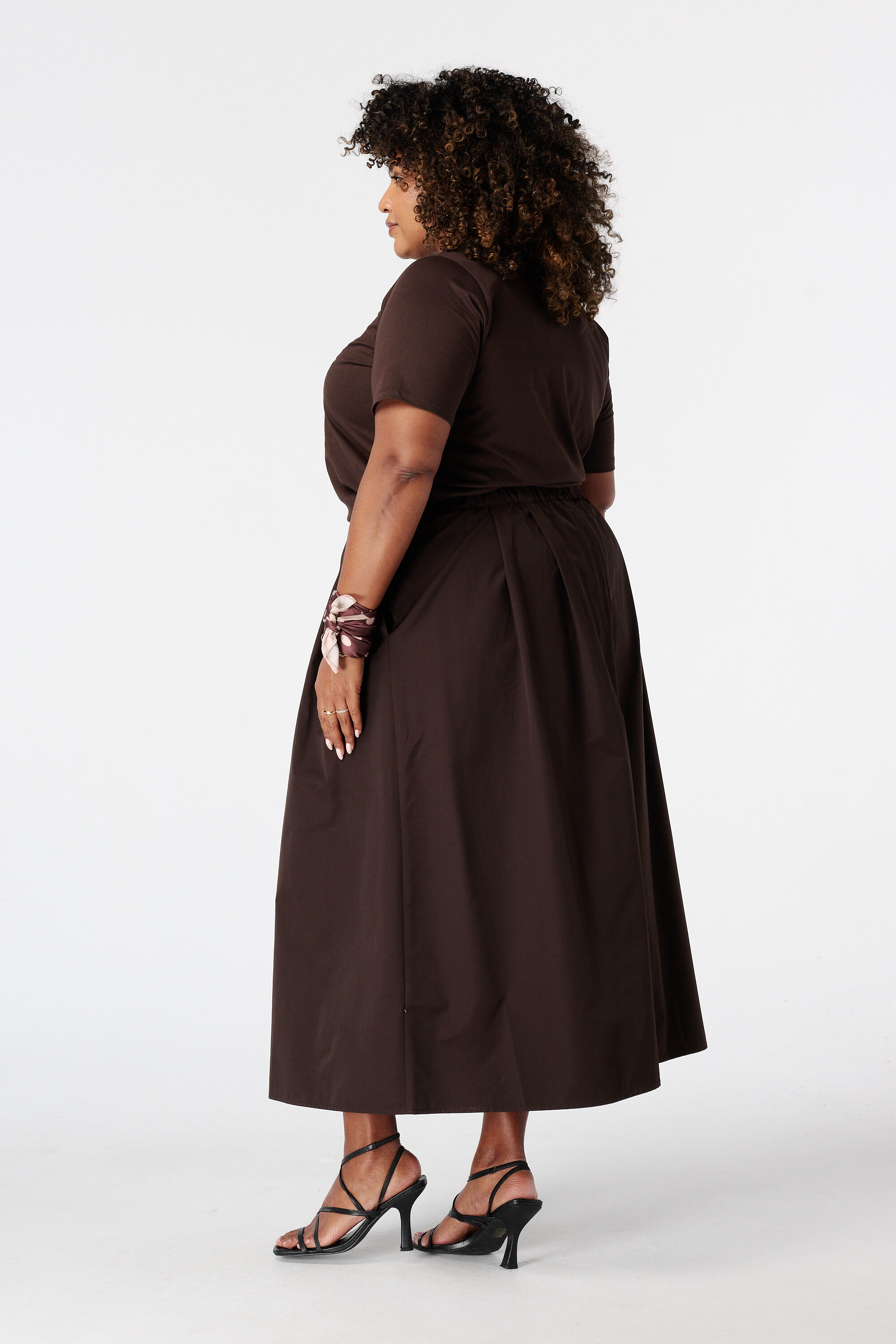Maxi rok met elastische taille image number 3