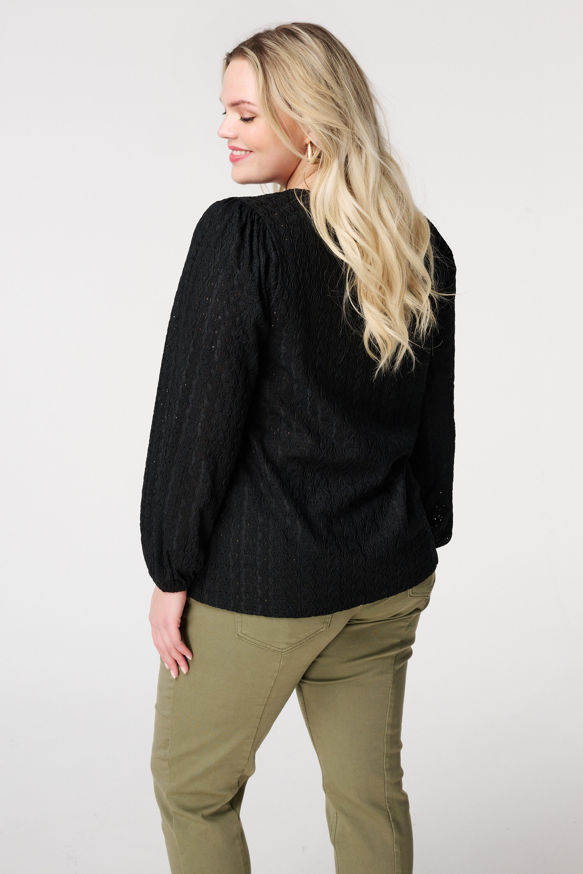 Top met broderie image number 3